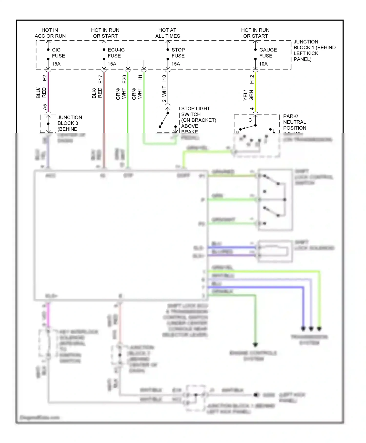 Lexus SC I (1991-2001) (left kick panel) wiring diagram  (23 of 29)