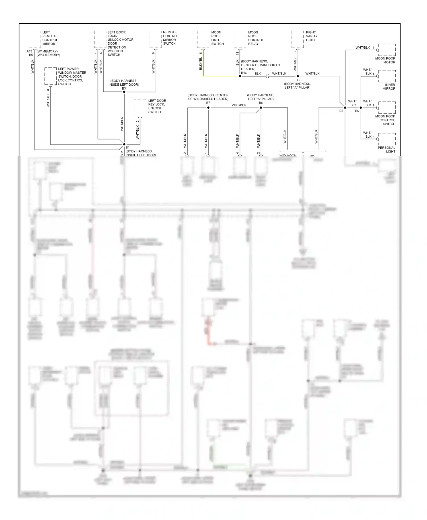Lexus SC I (1991-2001) remote control mirror switch wiring diagram  (1 of 4)