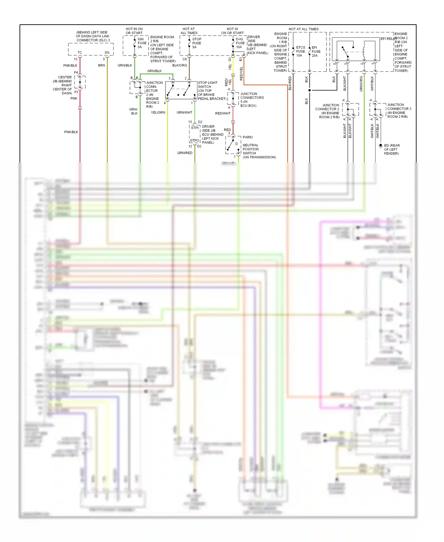 Lexus SC II facelift (2005-2010) blu/org wiring diagram  (4 of 31)