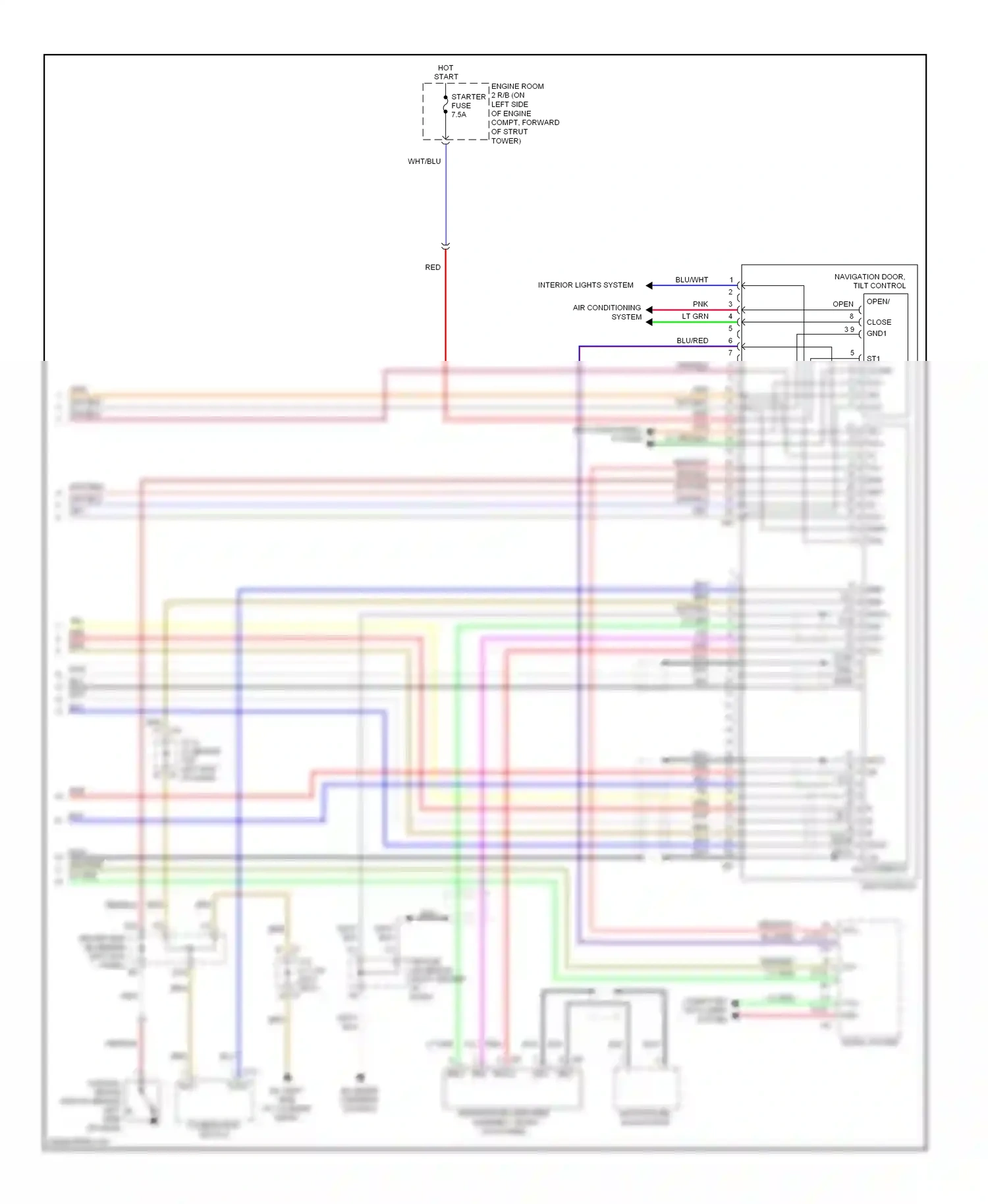 Lexus SC II facelift (2005-2010) combination switch wiring diagram  (9 of 12)