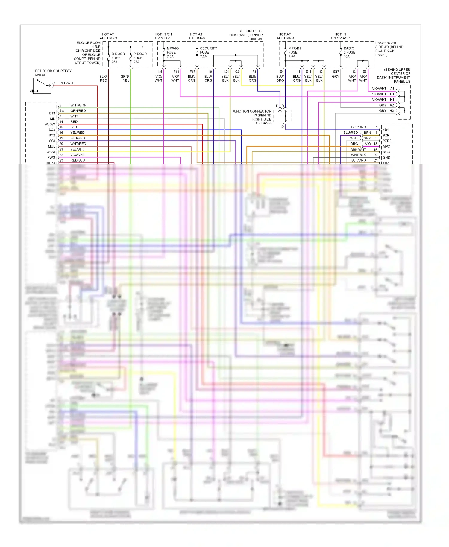 Lexus SC II facelift (2005-2010) computer data lines system wiring diagram  (28 of 34)