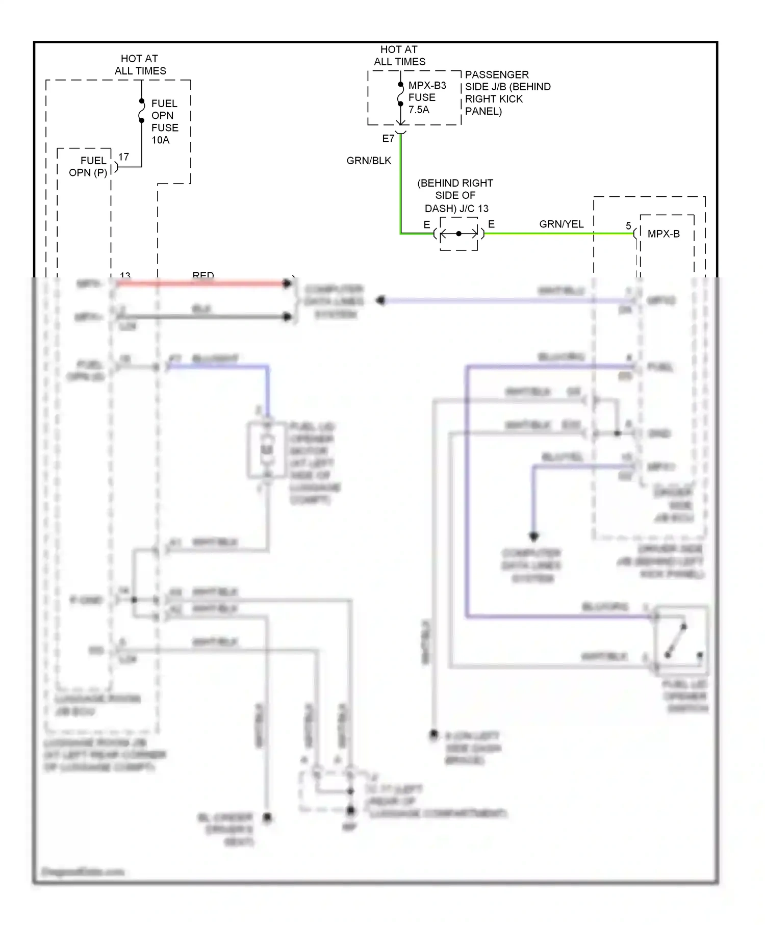 Lexus SC II facelift (2005-2010) computer data lines system wiring diagram  (22 of 34)