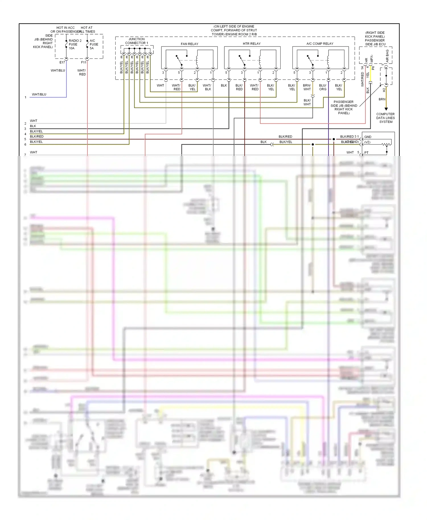 Lexus SC II facelift (2005-2010) engine control module (at left side of engine compt, in ecu box) wiring diagram  (2 of 8)