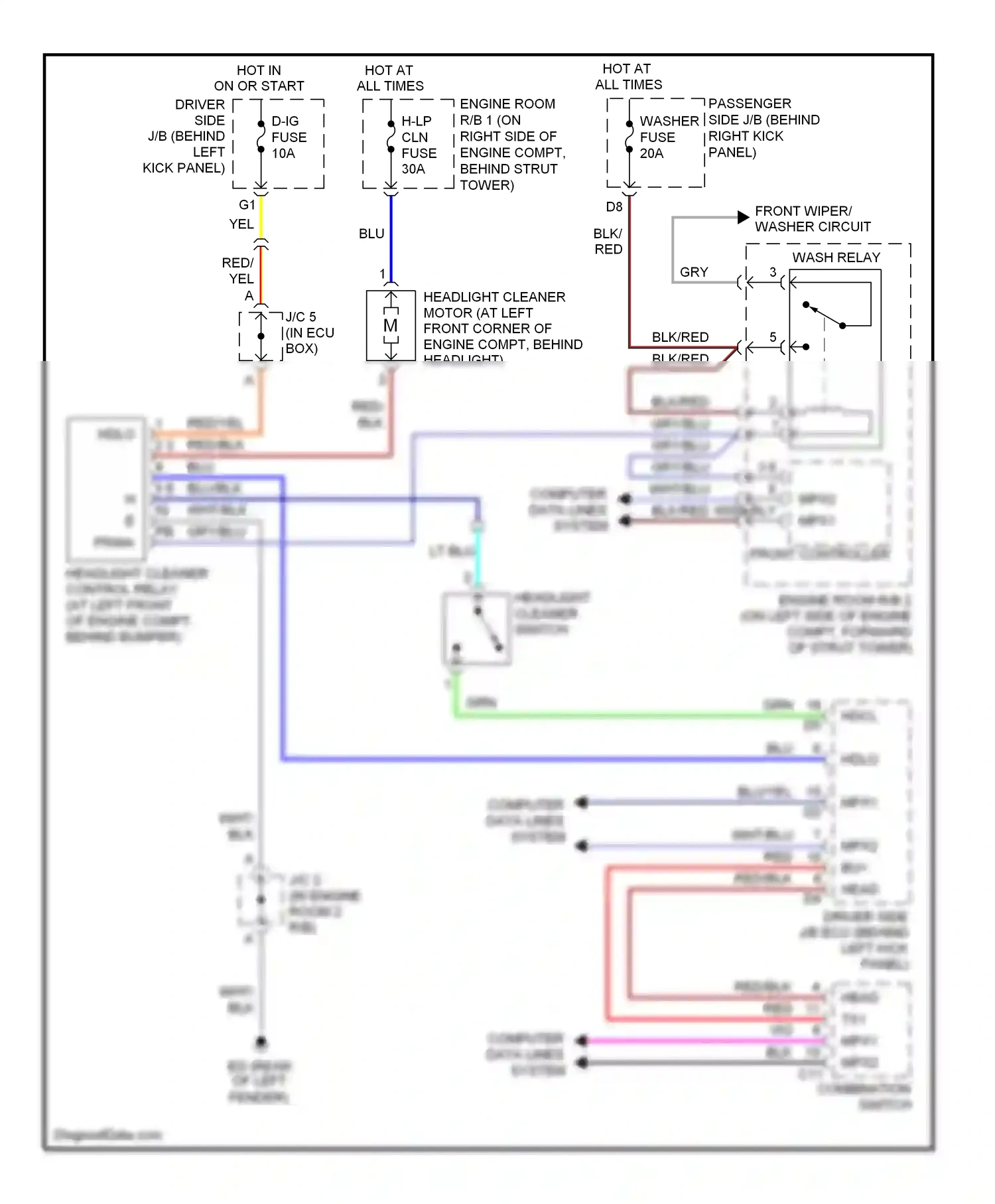 Lexus SC II facelift (2005-2010) front controller wiring diagram  (12 of 13)
