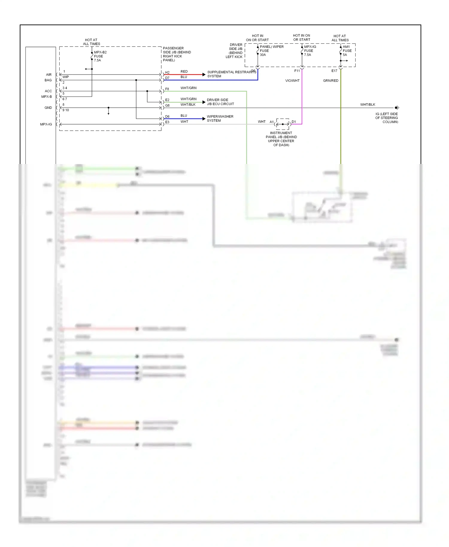 Lexus SC II facelift (2005-2010) ignition switch wiring diagram  (2 of 5)