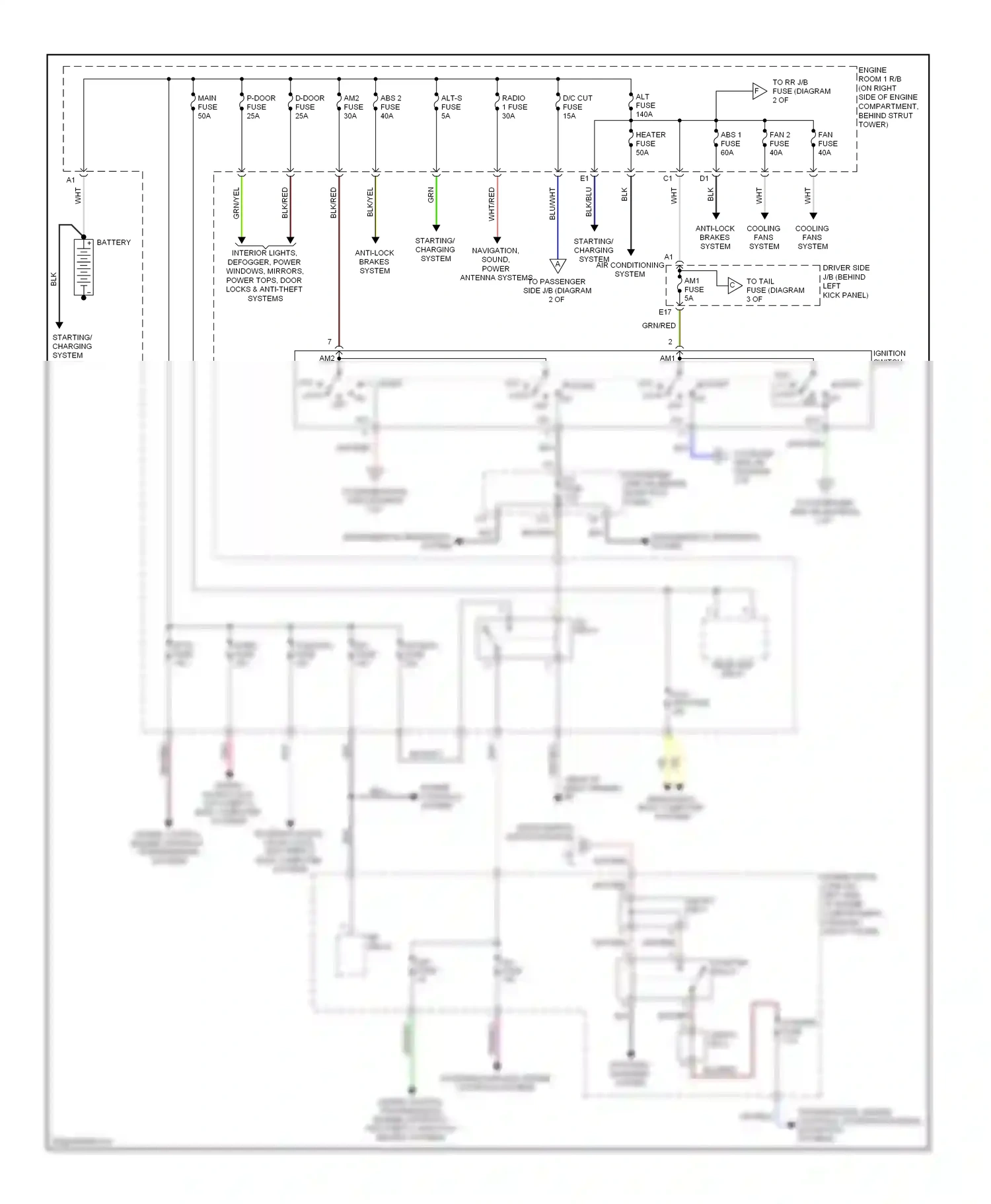 Lexus SC II facelift (2005-2010) ignition switch wiring diagram  (3 of 5)