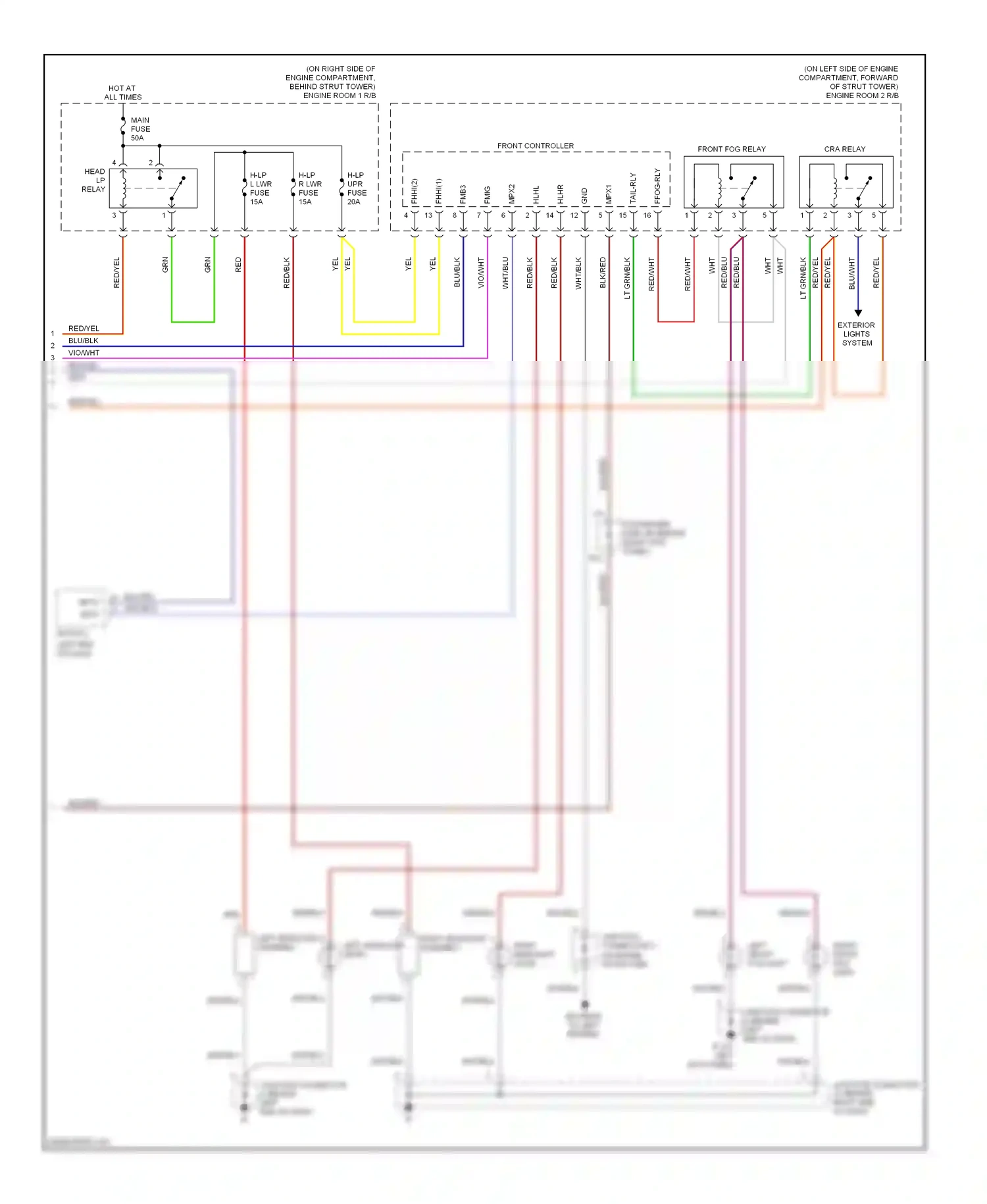 Lexus SC II facelift (2005-2010) kick panel) wiring diagram  (1 of 2)