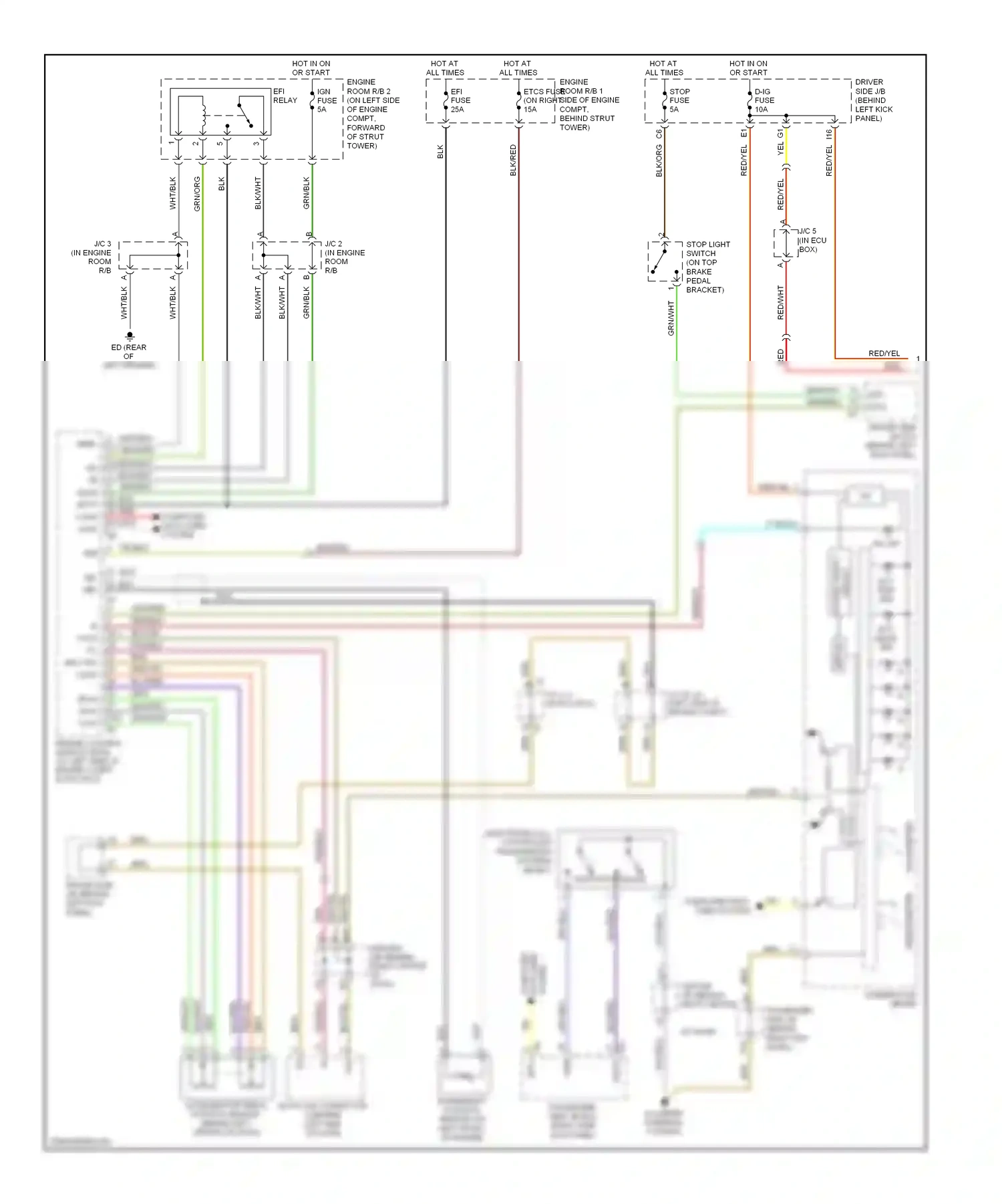 Lexus SC II facelift (2005-2010) (left kick panel) wiring diagram  (1 of 1)