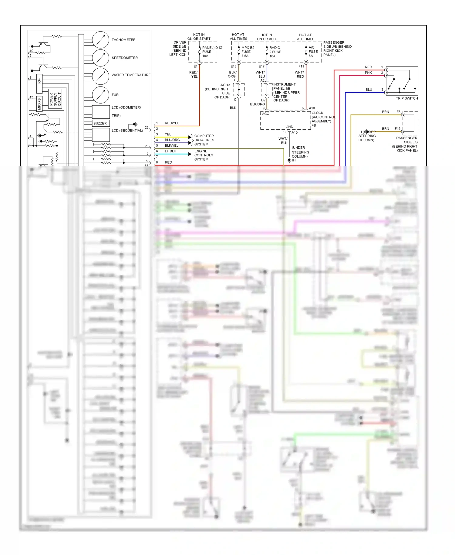 Lexus SC II facelift (2005-2010) multi- display spd wiring diagram  (1 of 1)