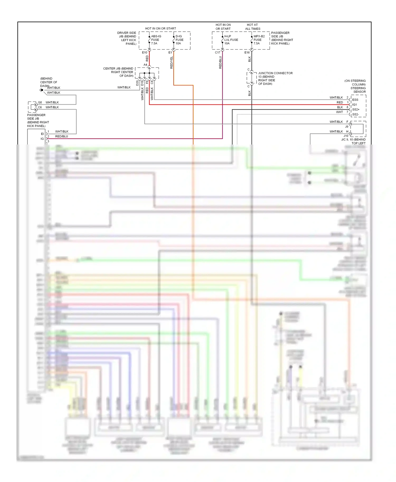 Lexus SC II facelift (2005-2010) sensor wiring diagram  (1 of 2)