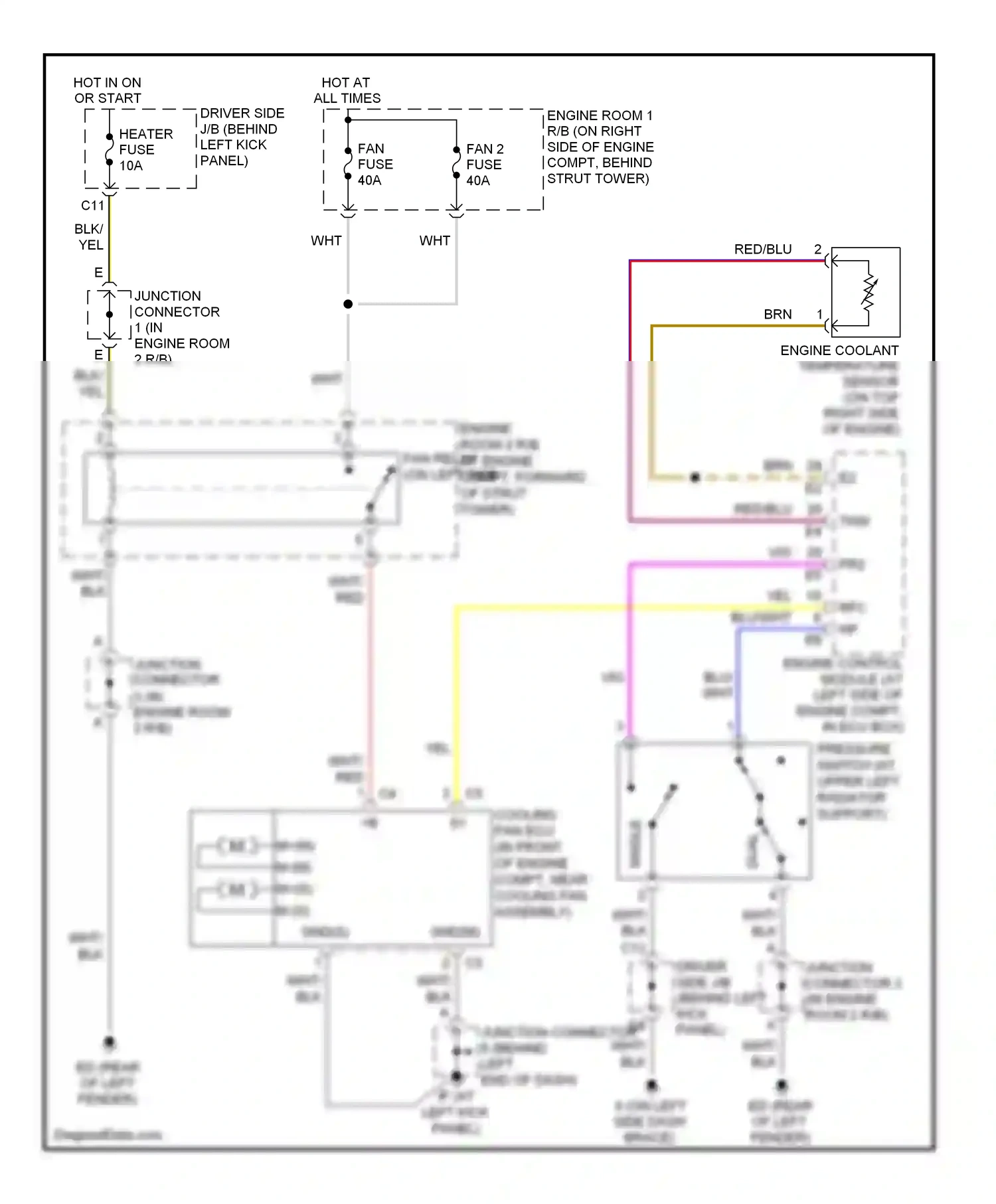 Lexus SC II facelift (2005-2010) single wiring diagram  (2 of 2)