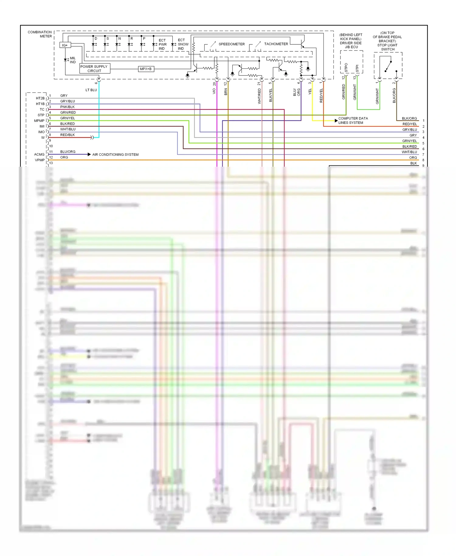 Lexus SC II facelift (2005-2010) speedometer wiring diagram  (5 of 5)