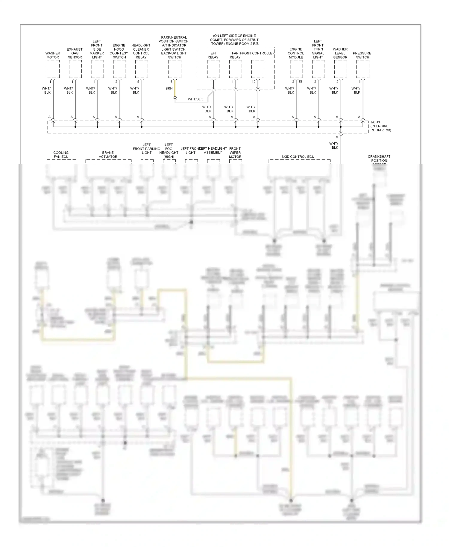 Lexus SC II facelift (2005-2010) washer level sensor wiring diagram  (1 of 1)