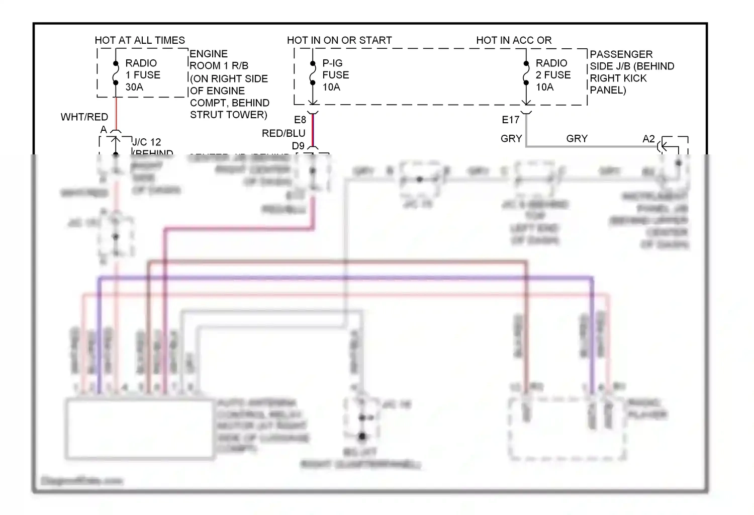 Lexus SC II (2001-2005) blu/red wiring diagram  (16 of 28)