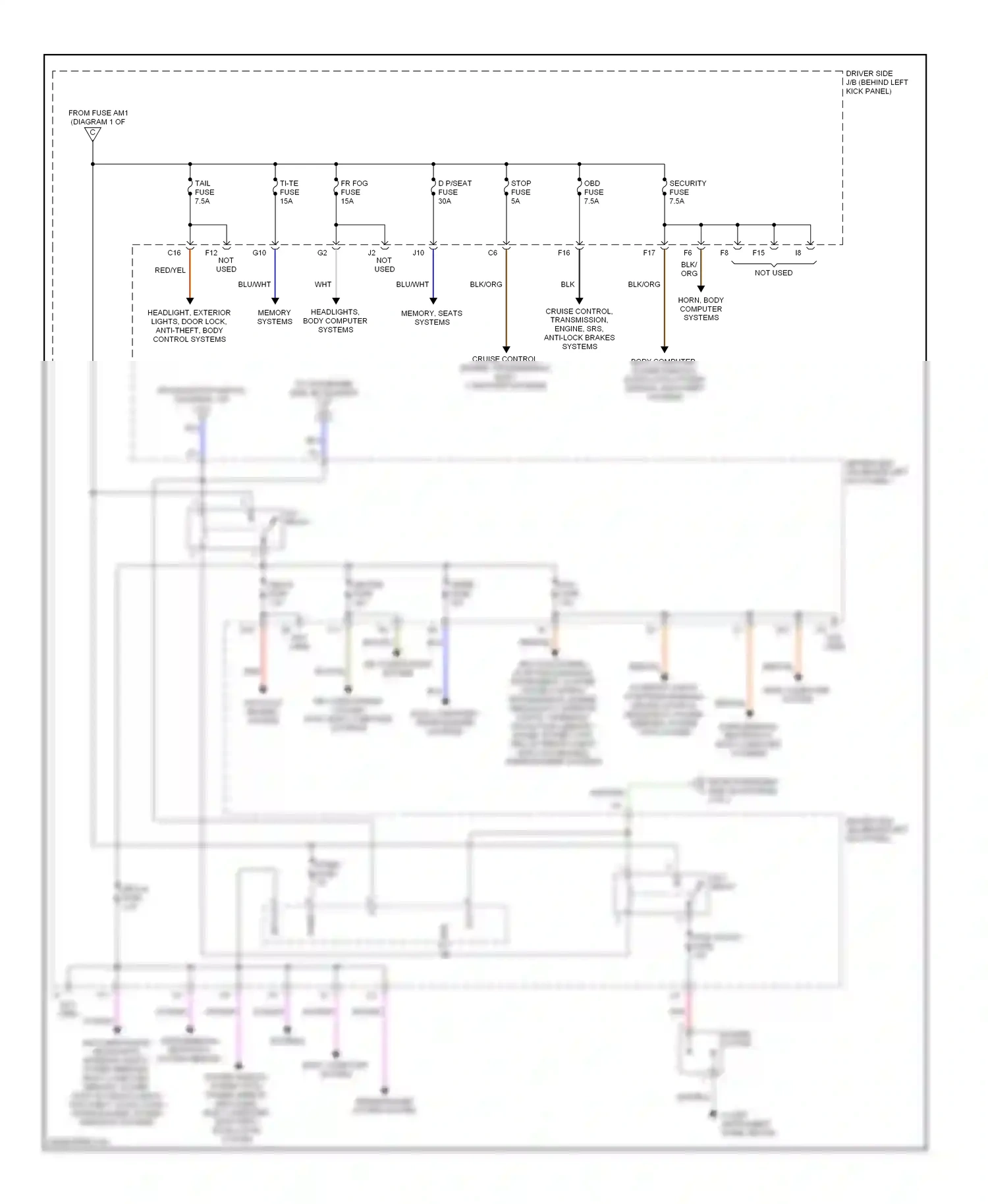 Lexus SC II (2001-2005) body computer system wiring diagram  (1 of 1)