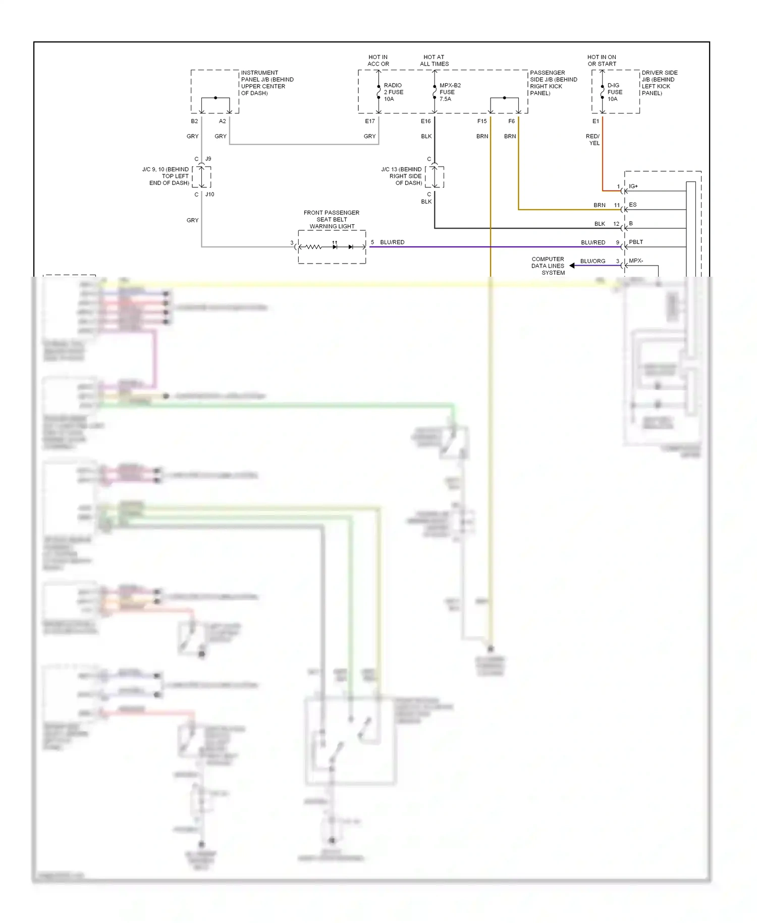 Lexus SC II (2001-2005) buzzer wiring diagram  (2 of 3)