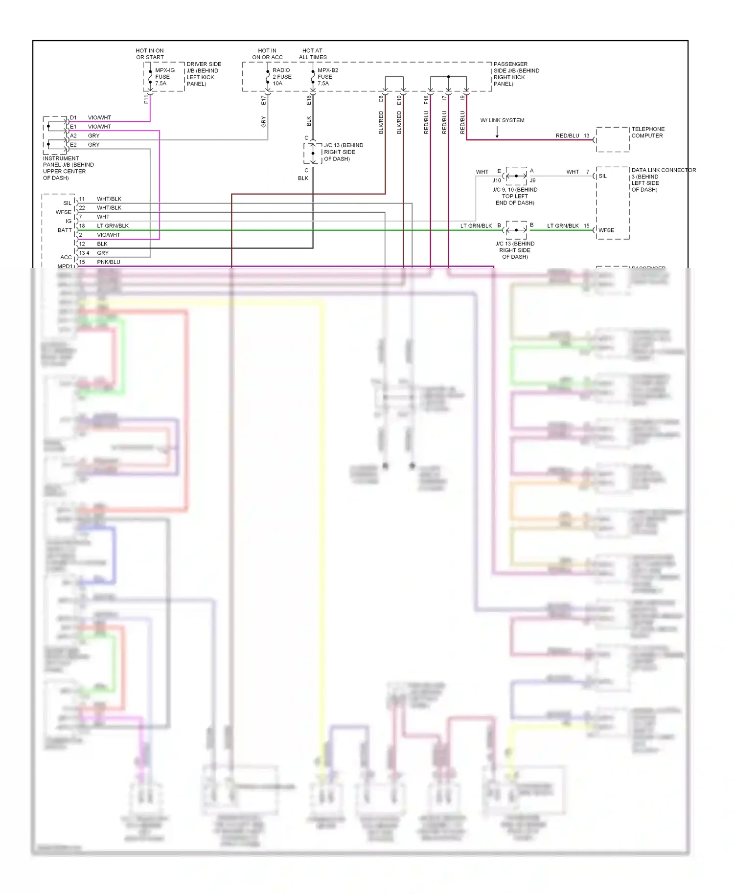 Lexus SC II (2001-2005) combination meter wiring diagram  (9 of 20)