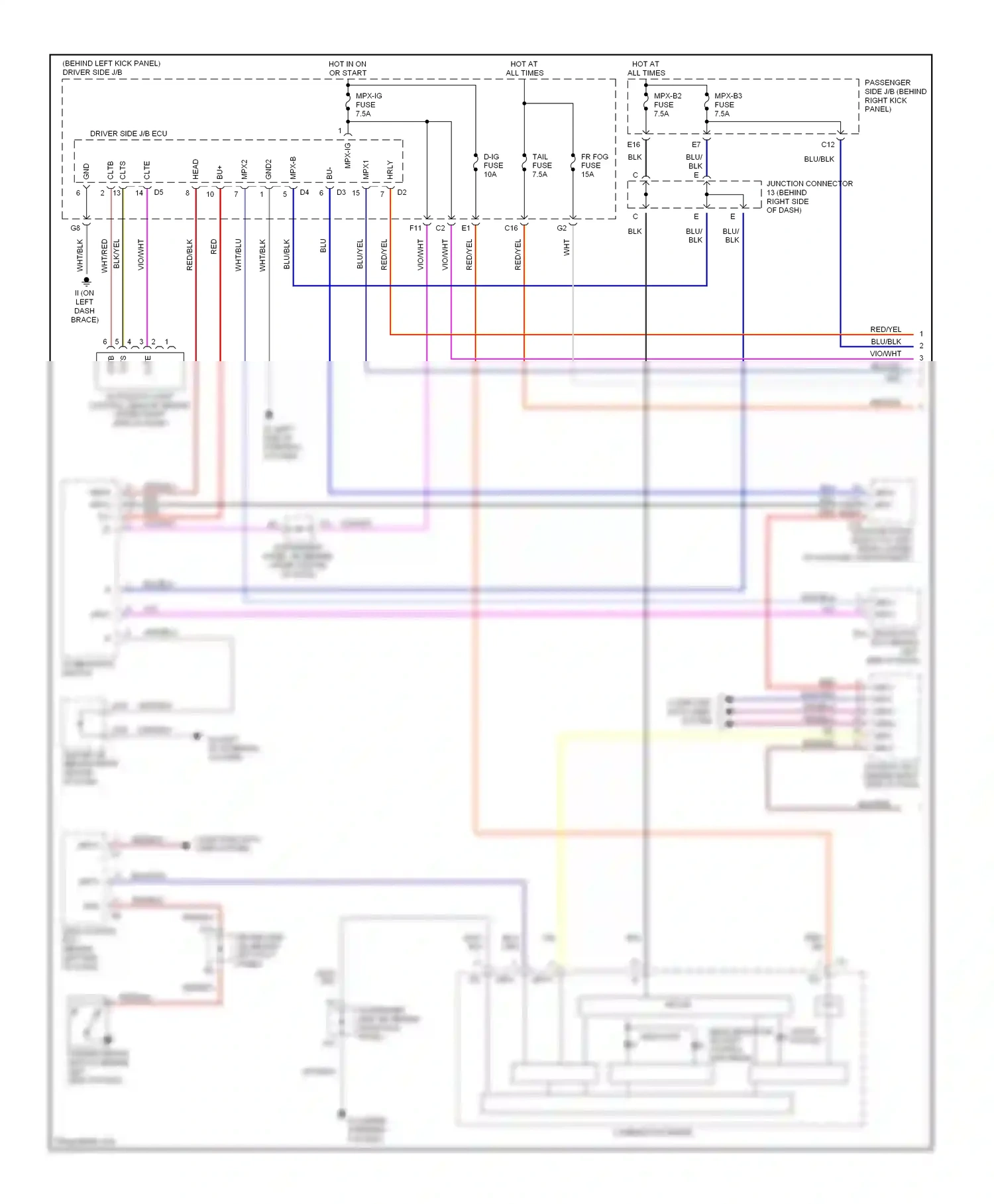 Lexus SC II (2001-2005) combination meter wiring diagram  (7 of 20)