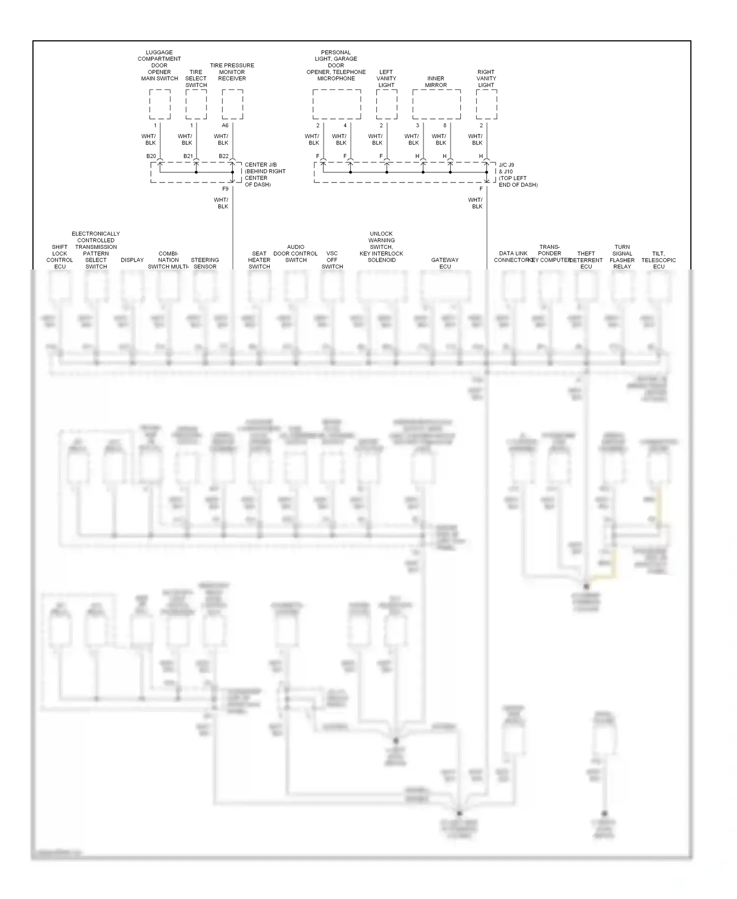Lexus SC II (2001-2005) combination meter wiring diagram  (6 of 20)