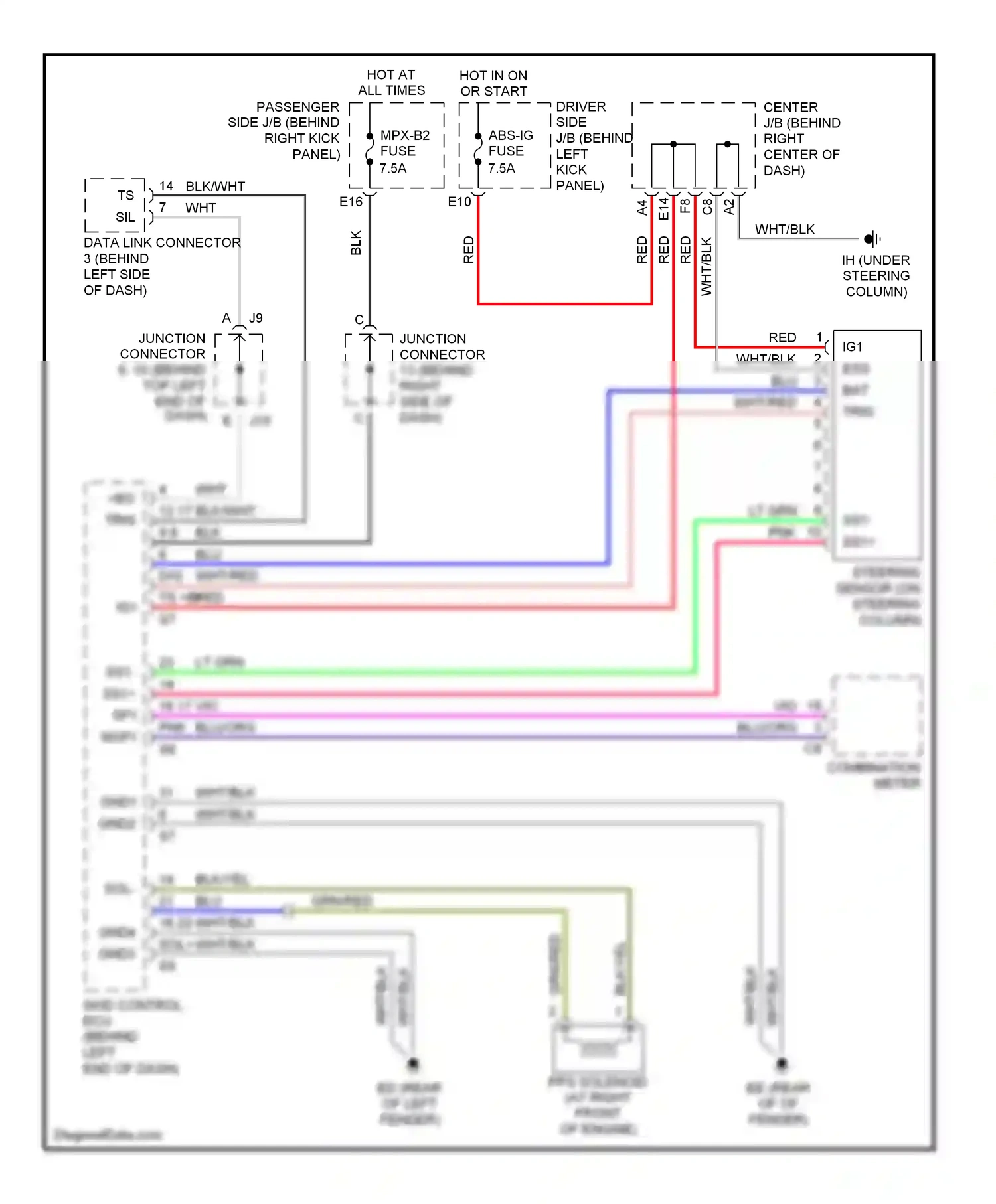 Lexus SC II (2001-2005) combination meter wiring diagram  (4 of 20)