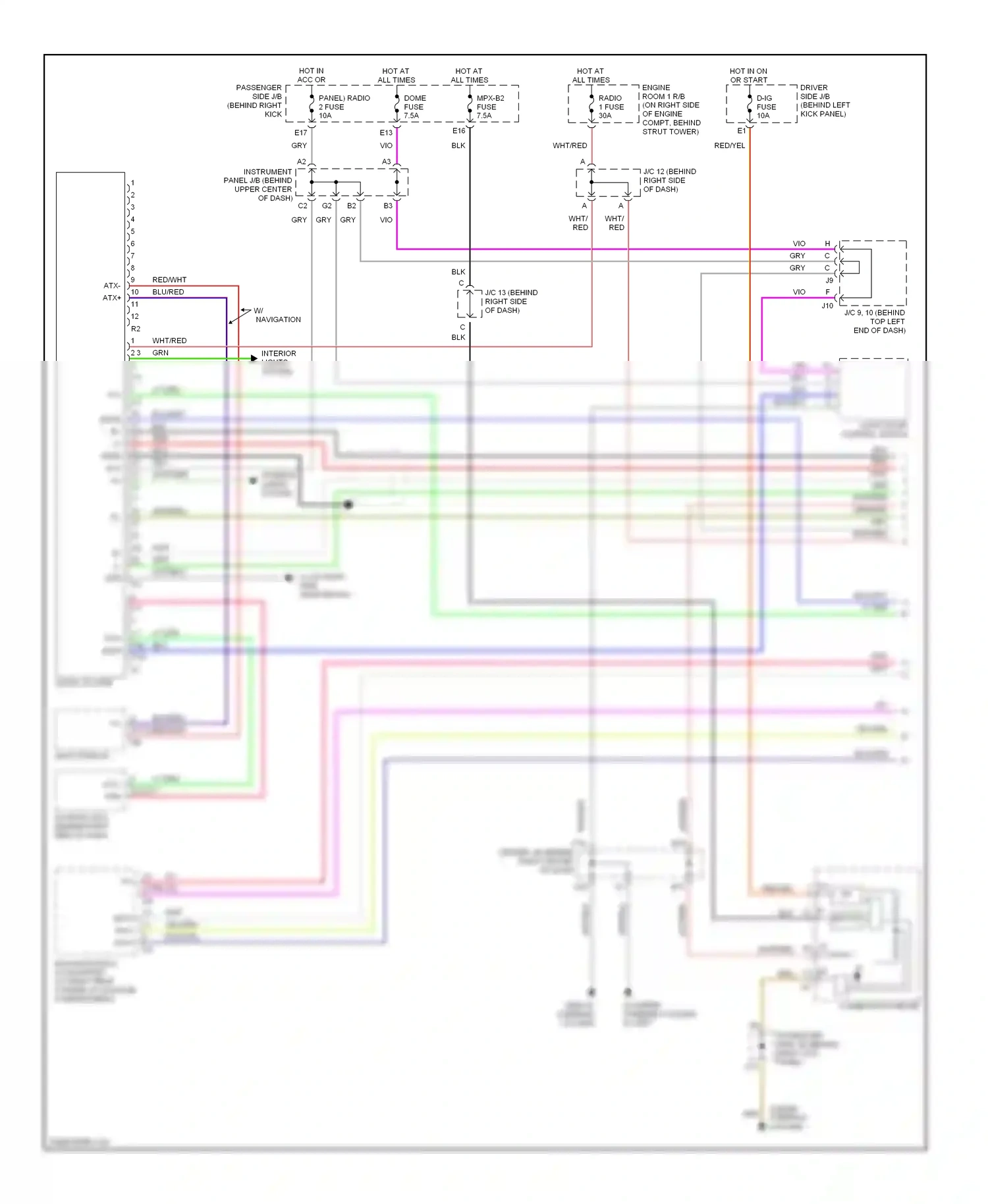Lexus SC II (2001-2005) combination meter wiring diagram  (18 of 20)