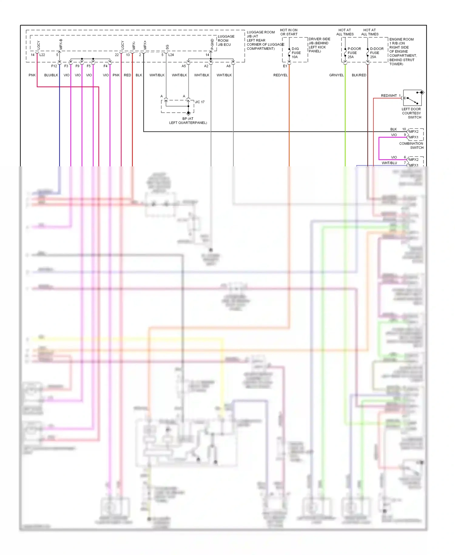 Lexus SC II (2001-2005) combination switch wiring diagram  (1 of 6)