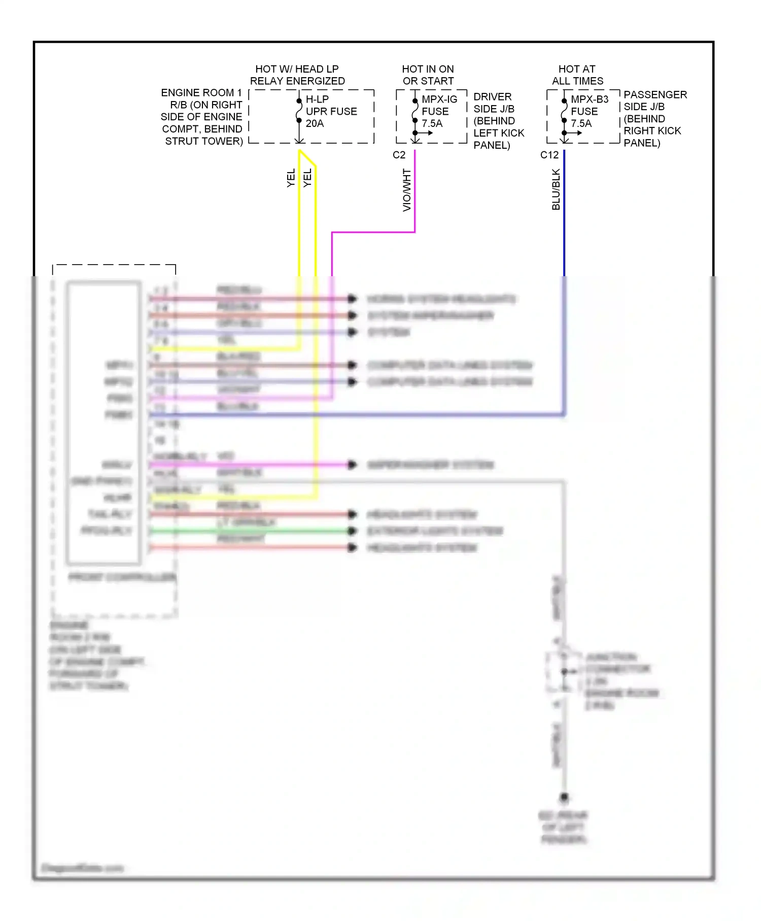 Lexus SC II (2001-2005) computer data lines system computer data lines system wiring diagram  (1 of 1)