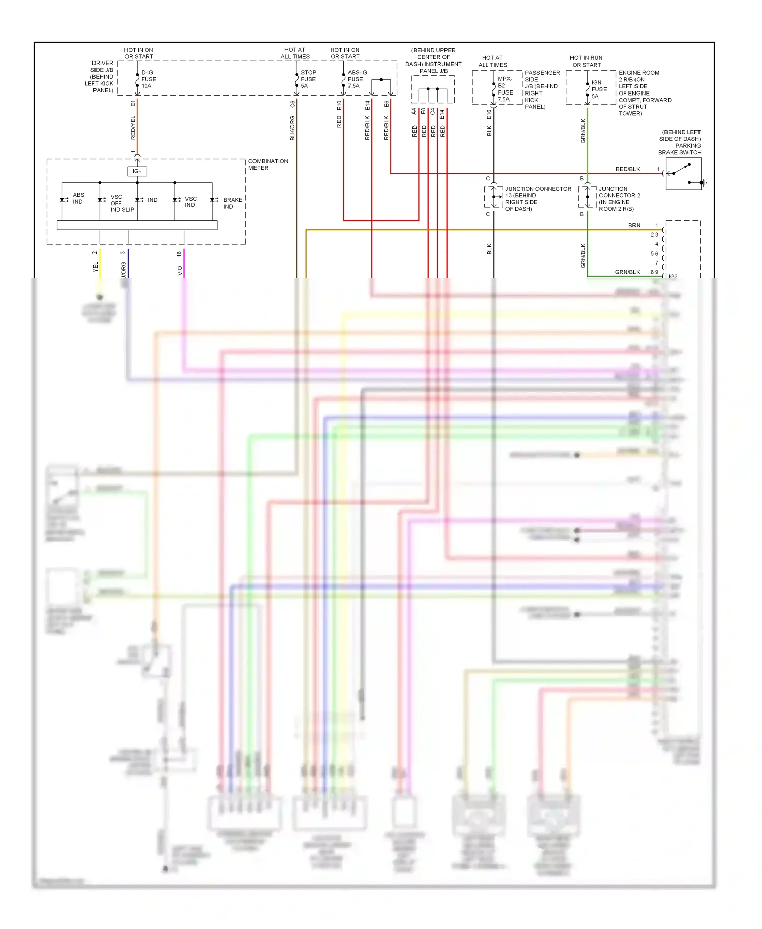 Lexus SC II (2001-2005) computer data lines system wiring diagram  (1 of 33)