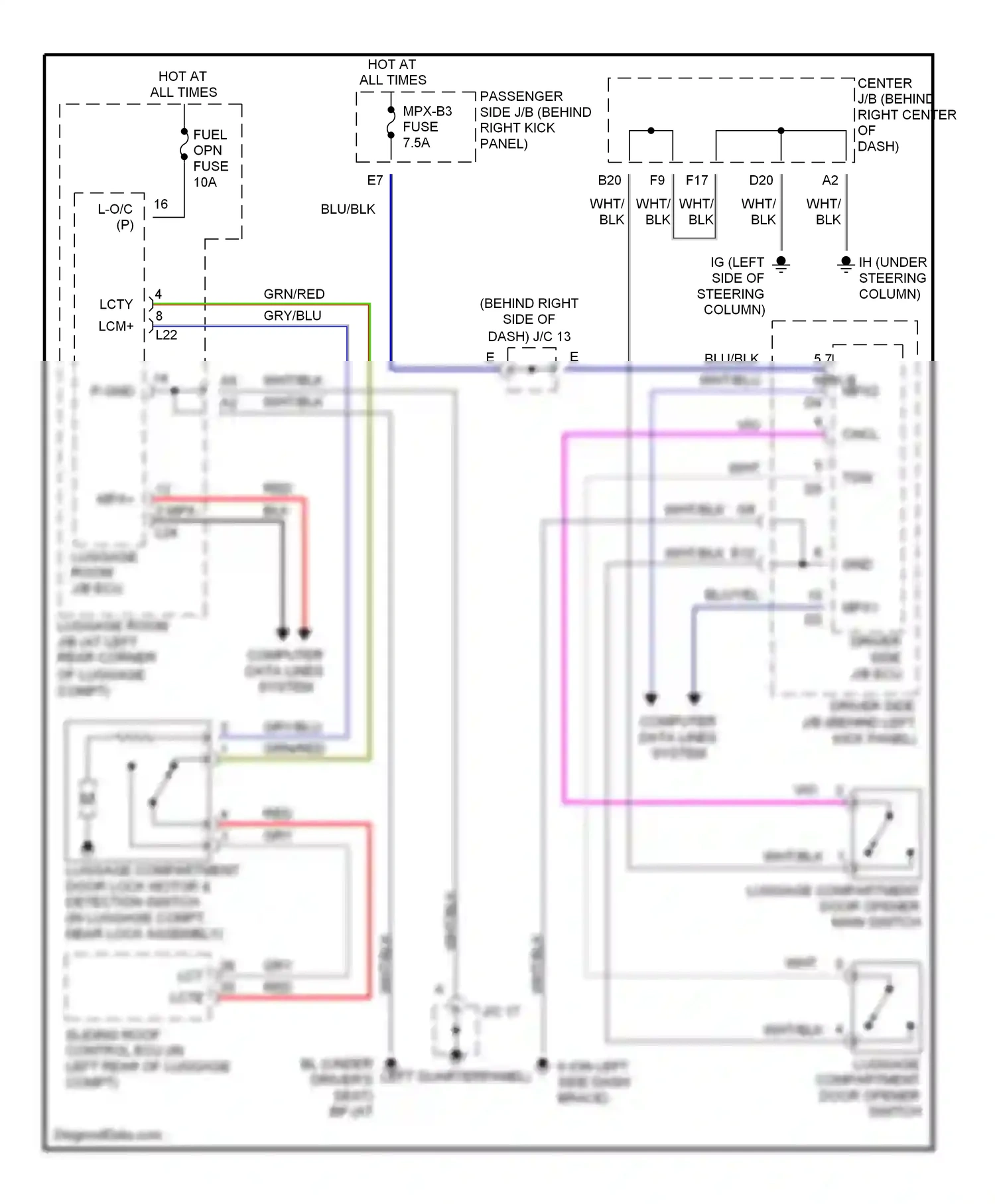 Lexus SC II (2001-2005) computer data lines system wiring diagram  (30 of 33)
