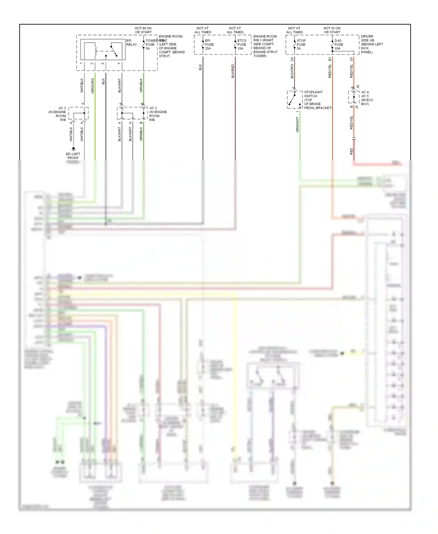 Lexus SC II (2001-2005) engine controls system wiring diagram  (1 of 1)