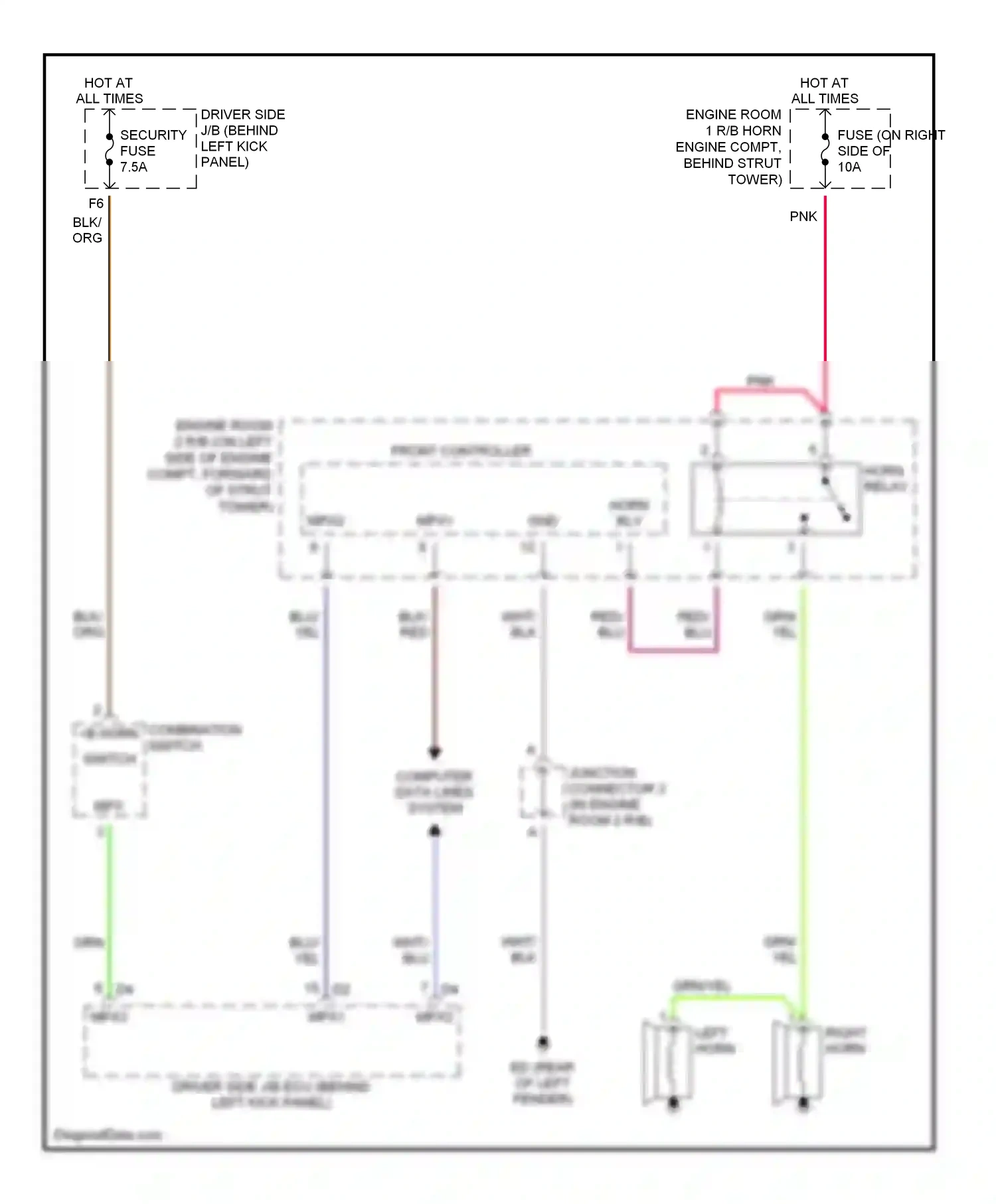 Lexus SC II (2001-2005) front controller wiring diagram  (8 of 13)