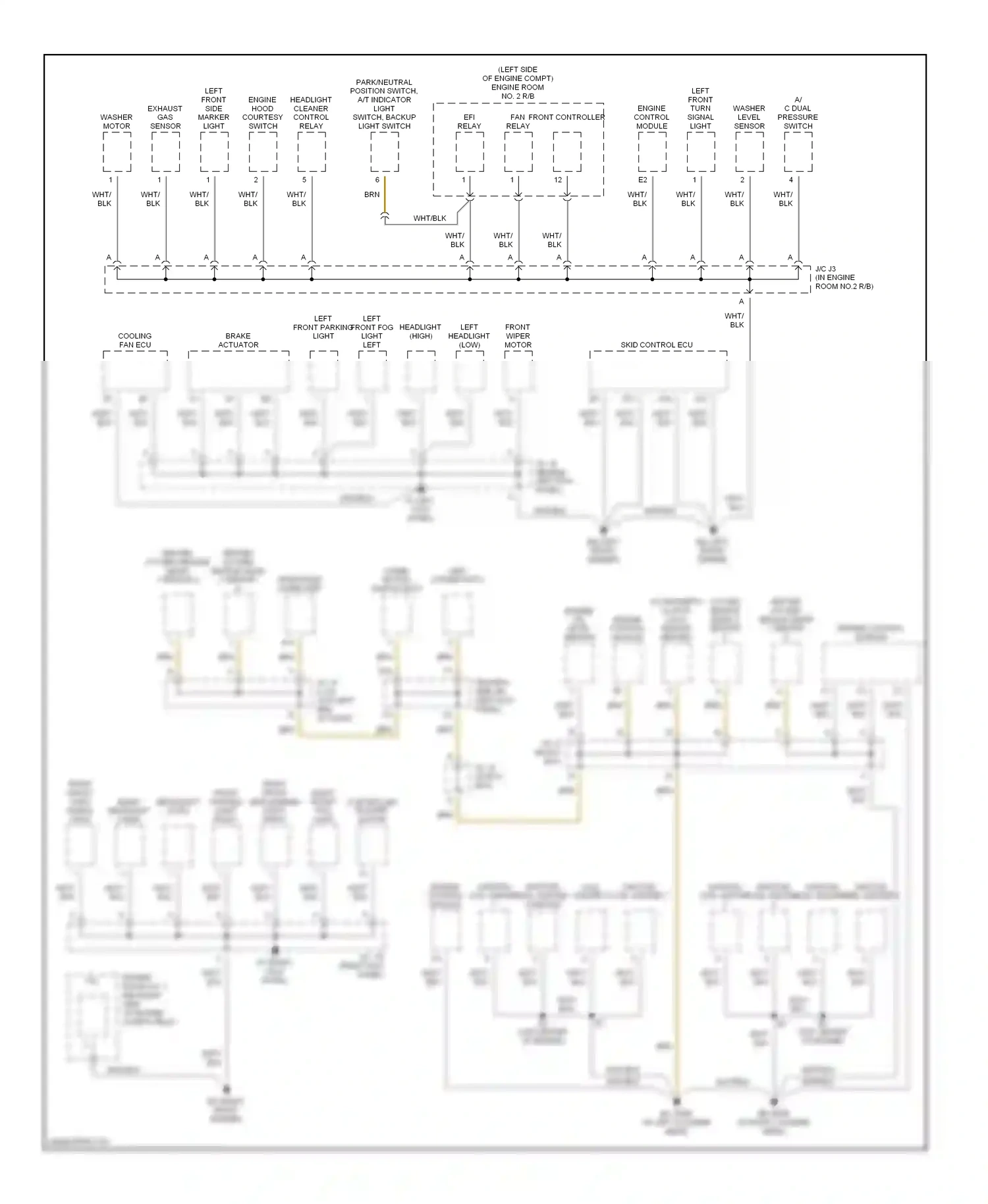 Lexus SC II (2001-2005) front controller wiring diagram  (5 of 13)
