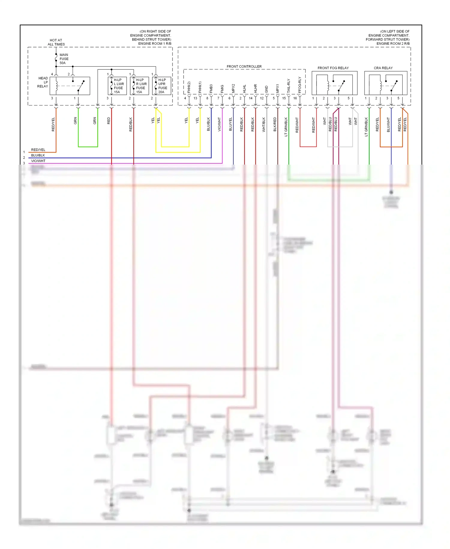 Lexus SC II (2001-2005) front controller wiring diagram  (6 of 13)