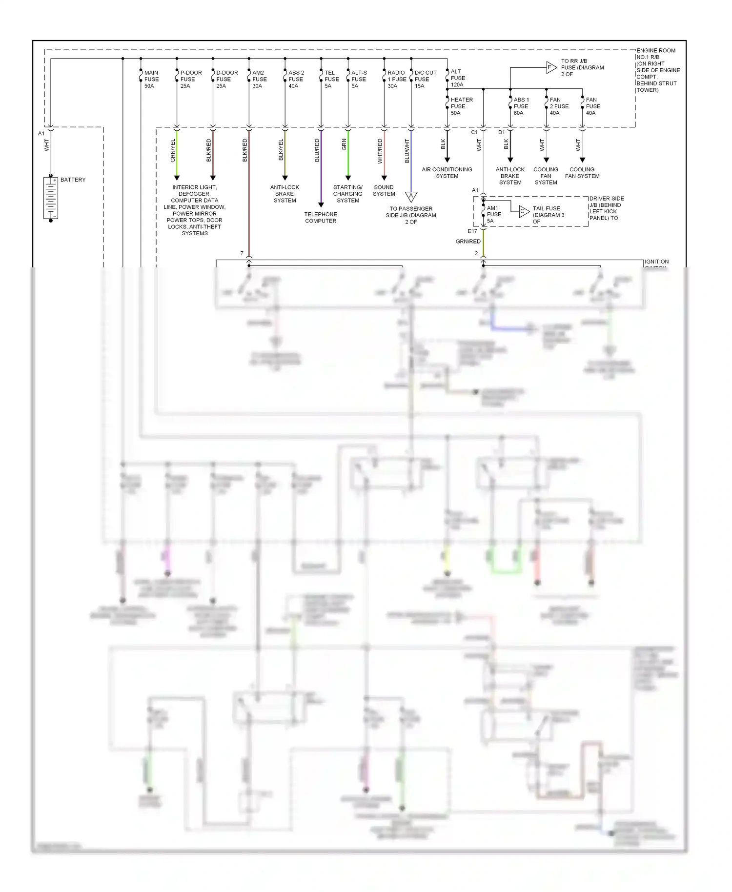 Lexus SC II (2001-2005) j/c 2 engine system wiring diagram  (1 of 1)