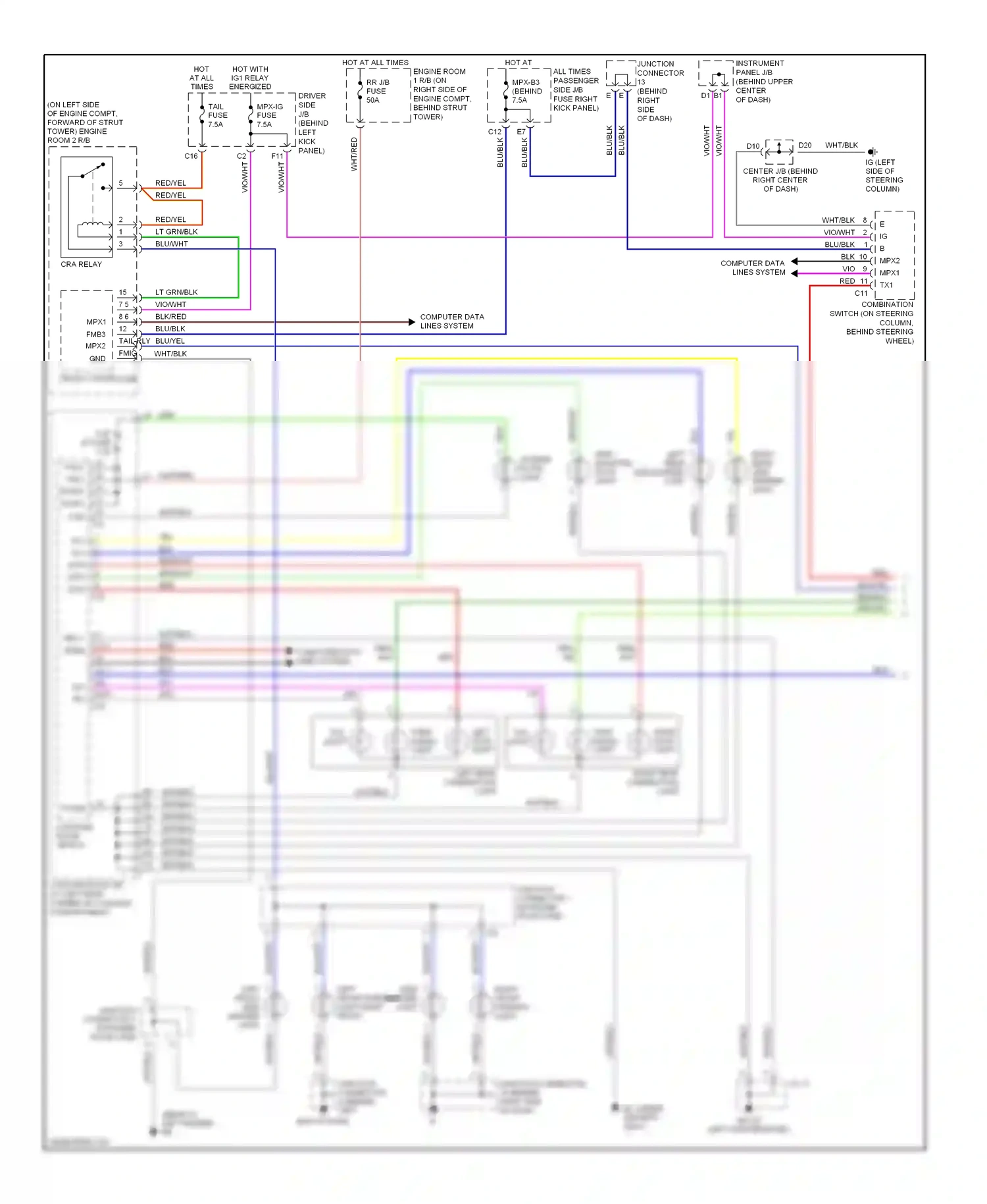 Lexus SC II (2001-2005) light wiring diagram  (1 of 1)