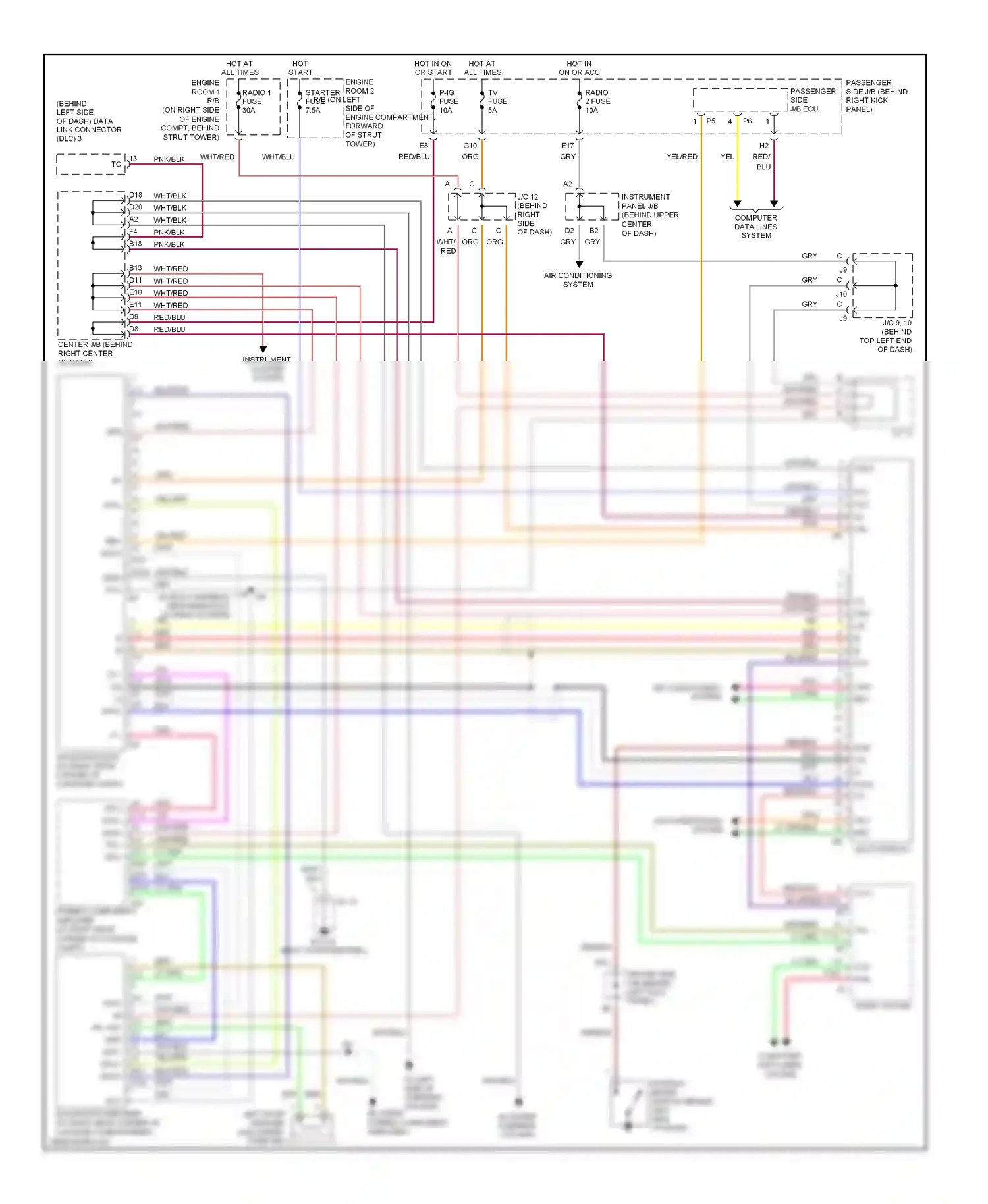 Lexus SC II (2001-2005) multi-display wiring diagram  (5 of 6)