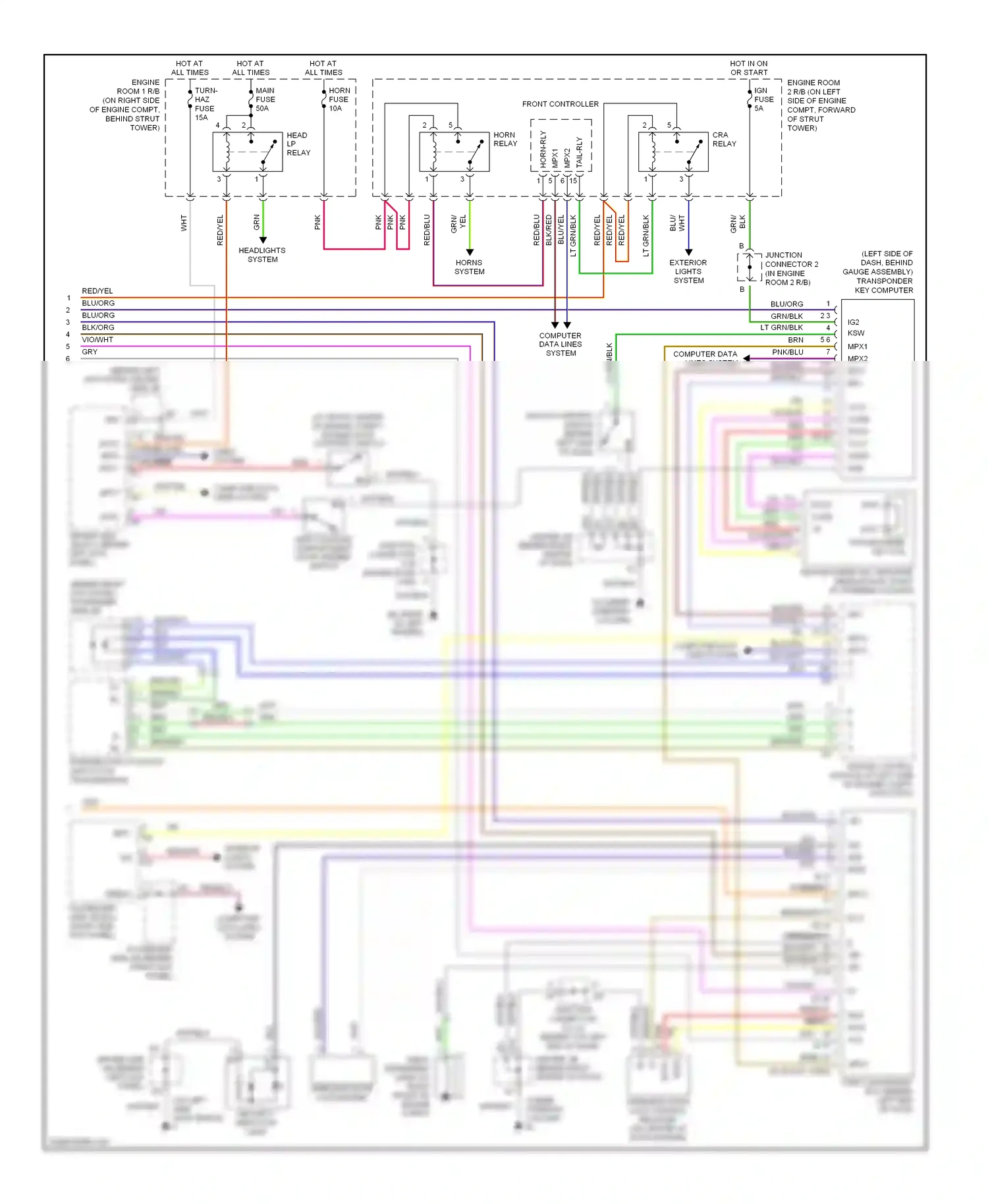 Lexus SC II (2001-2005) security indicator light wiring diagram  (1 of 1)
