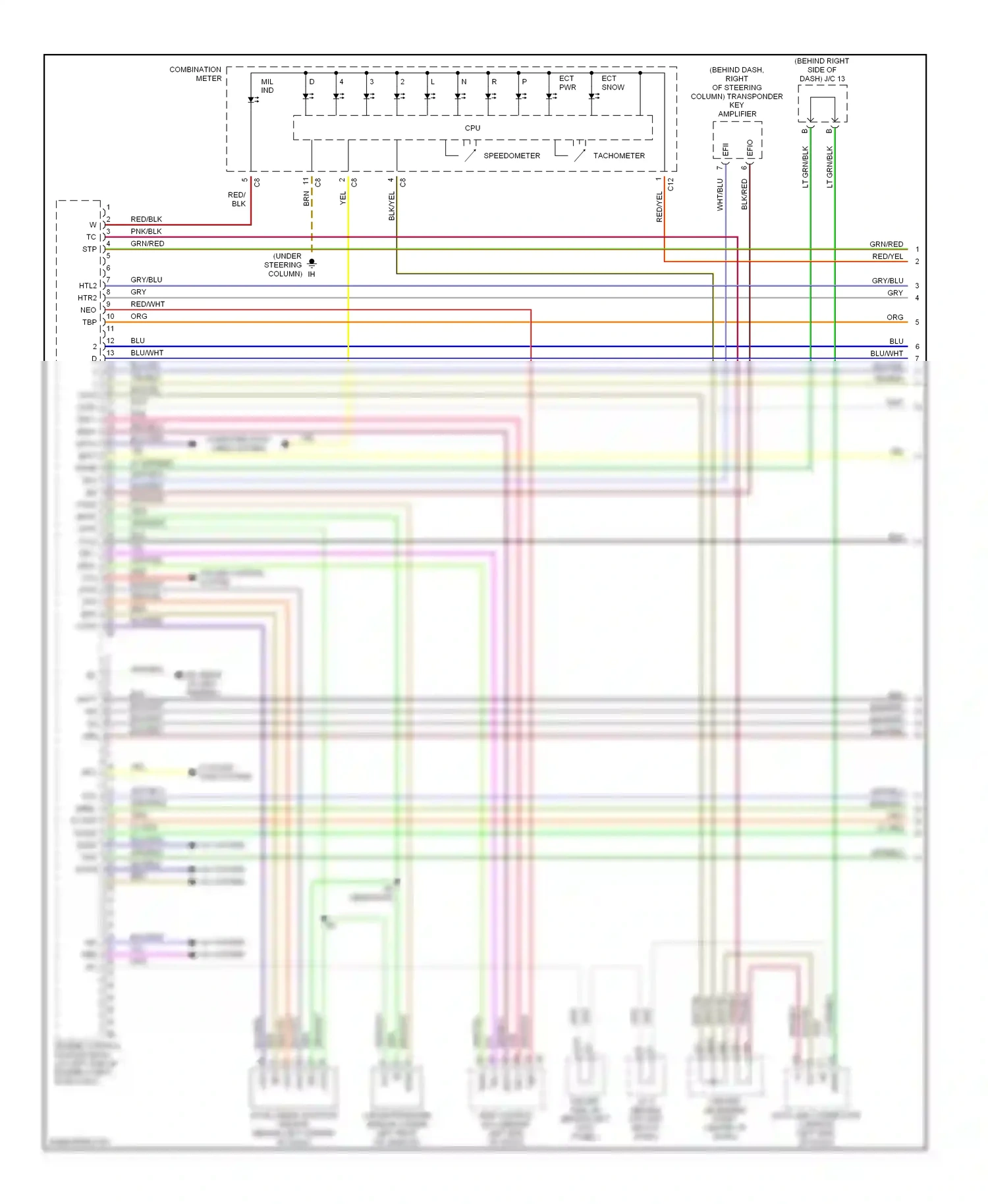 Lexus SC II (2001-2005) speedometer wiring diagram  (3 of 3)