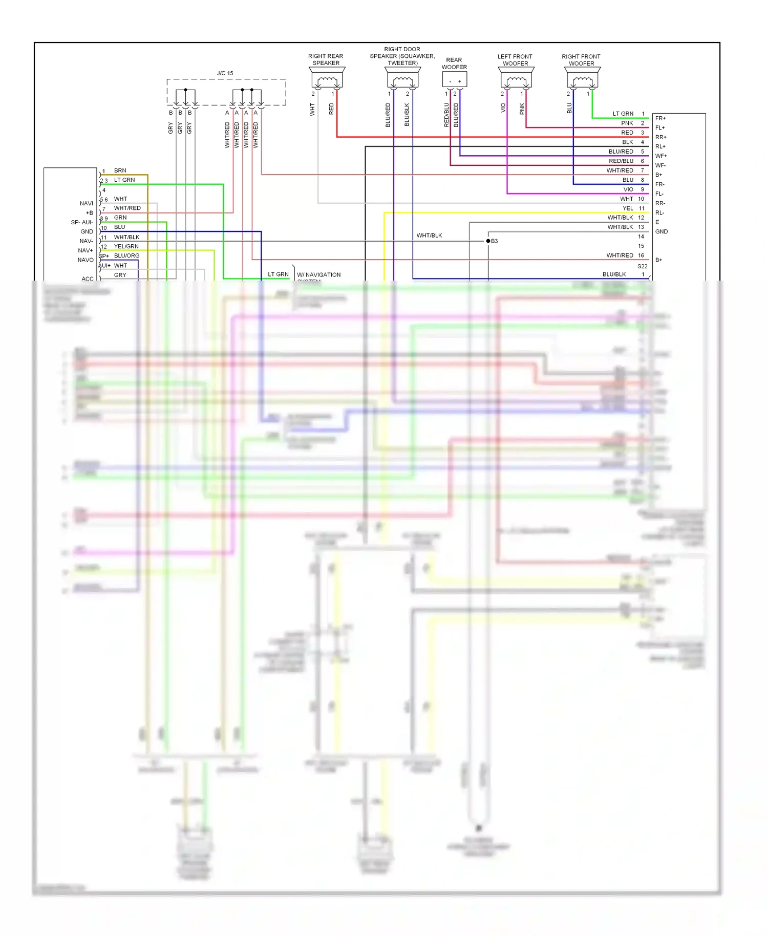 Lexus SC II (2001-2005) w/ navigation system wiring diagram  (1 of 1)