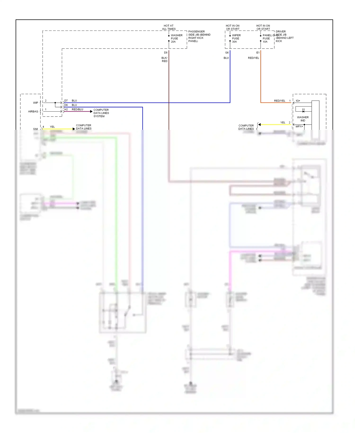 Lexus SC II (2001-2005) washer level sensor wiring diagram  (1 of 2)