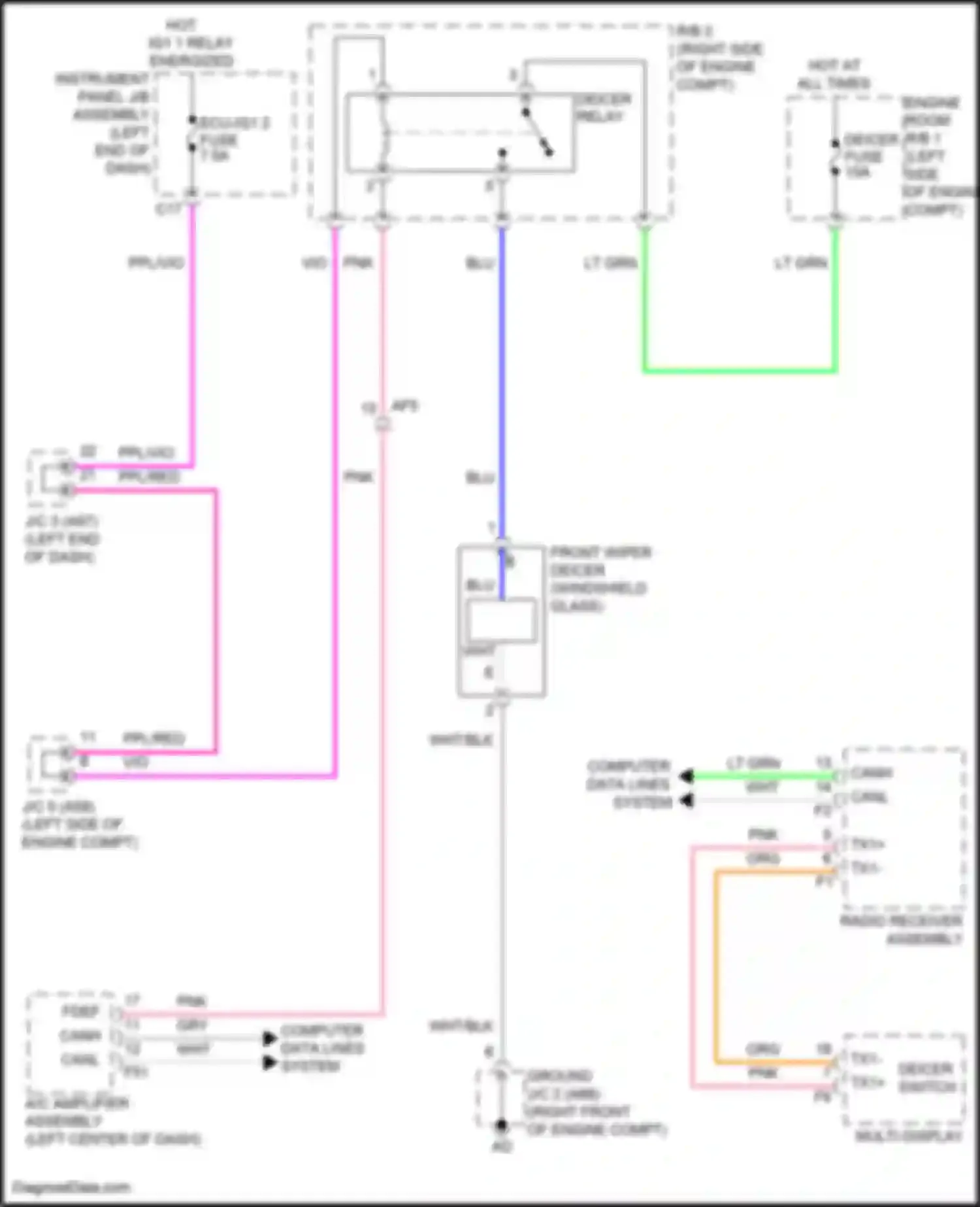 UX Lexus I (2018-2024): Front deicer circuit