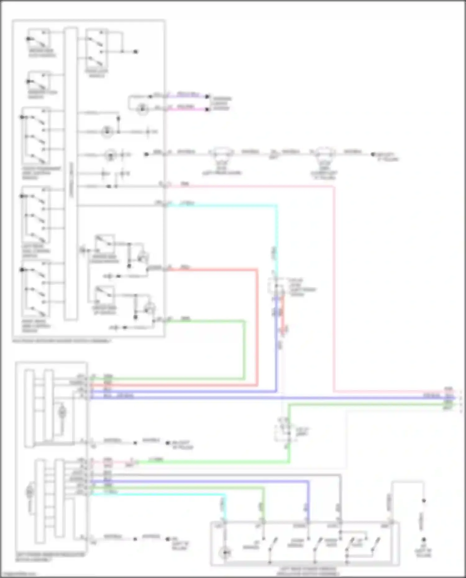 UX Lexus I (2018-2024): Power windows circuit (1 of 2)