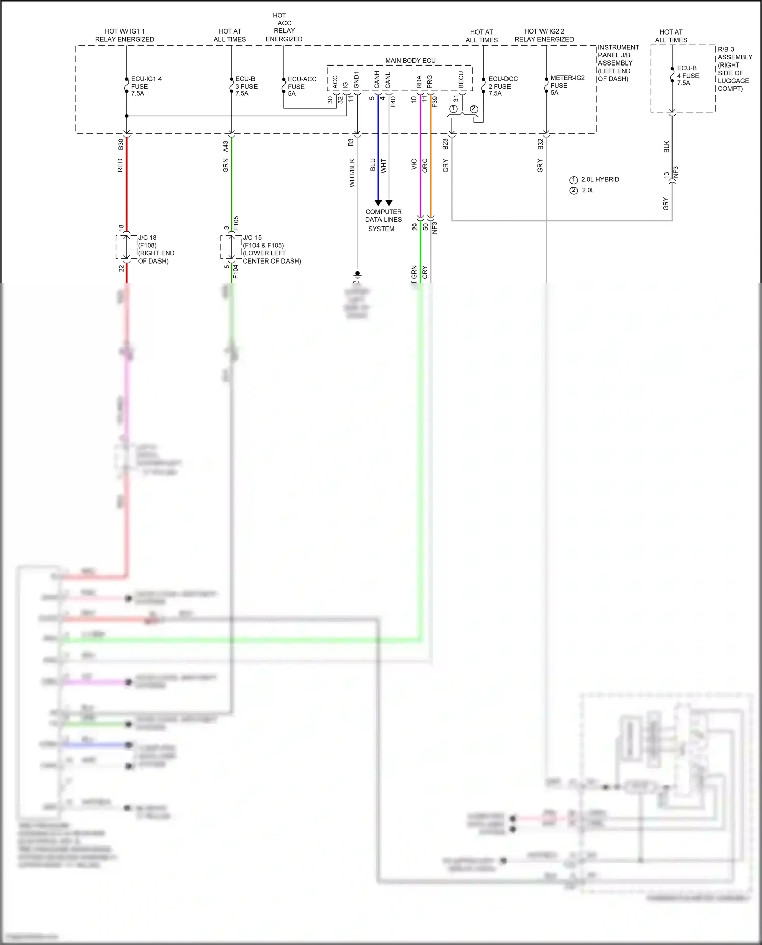 Lexus UX I (2018-2024) 2.0l wiring diagram  (10 of 22)