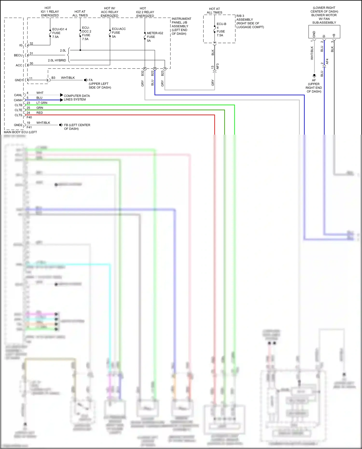 Lexus UX I (2018-2024) automatic light control sensor wiring diagram  (1 of 3)