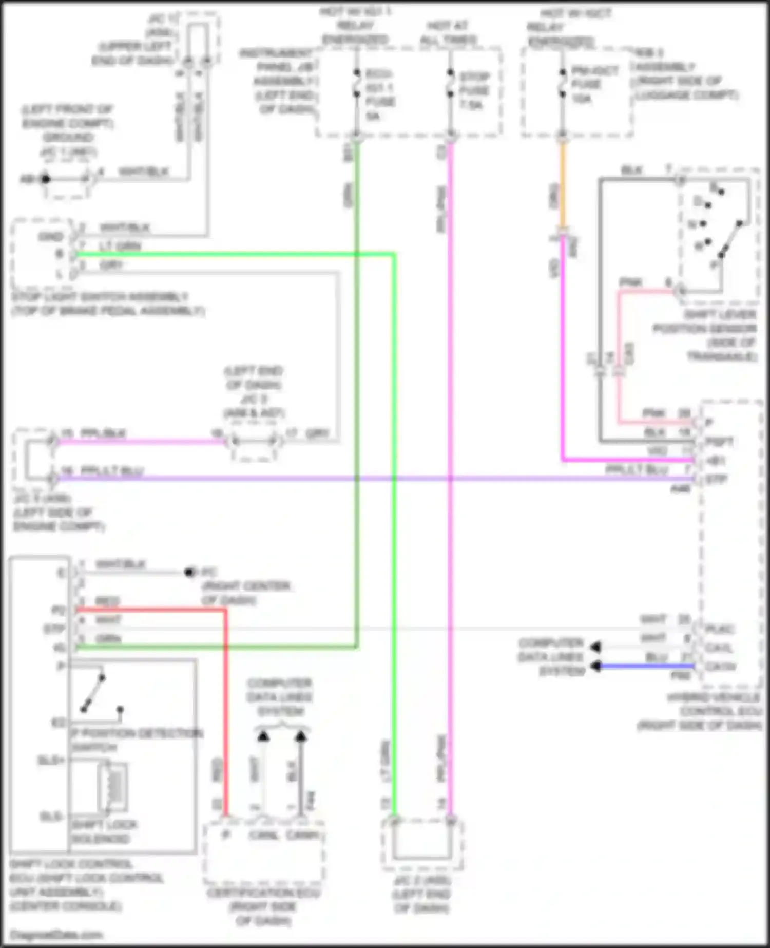 Wiring diagram bkup lp fuse for Lexus UX I (2018-2024) (5 of 6)