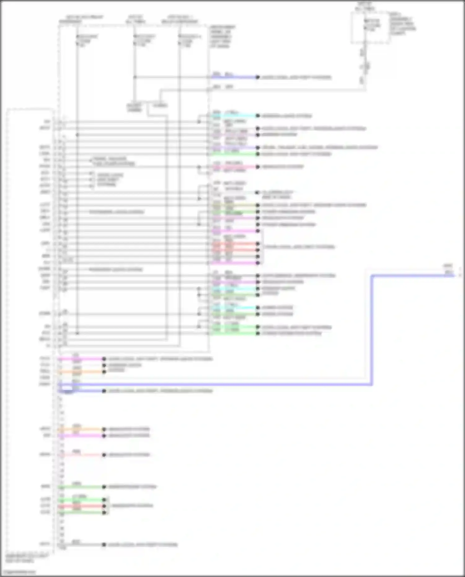 Wiring diagram power windows system for Lexus UX I (2018-2024)