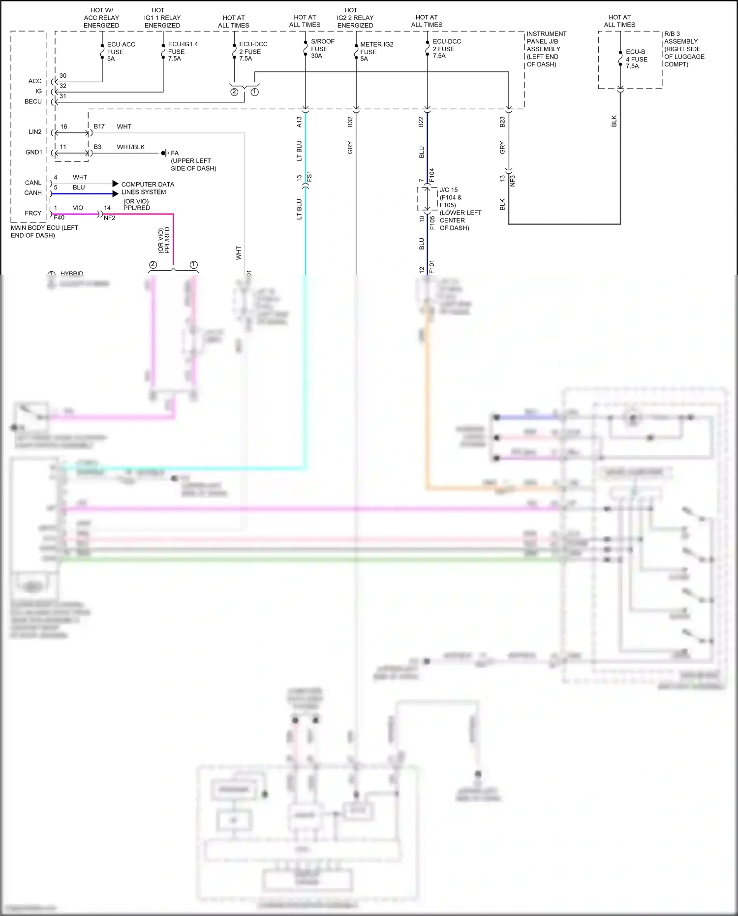 Lexus UX I (2018-2024) computer data lines system wiring diagram  (53 of 104)