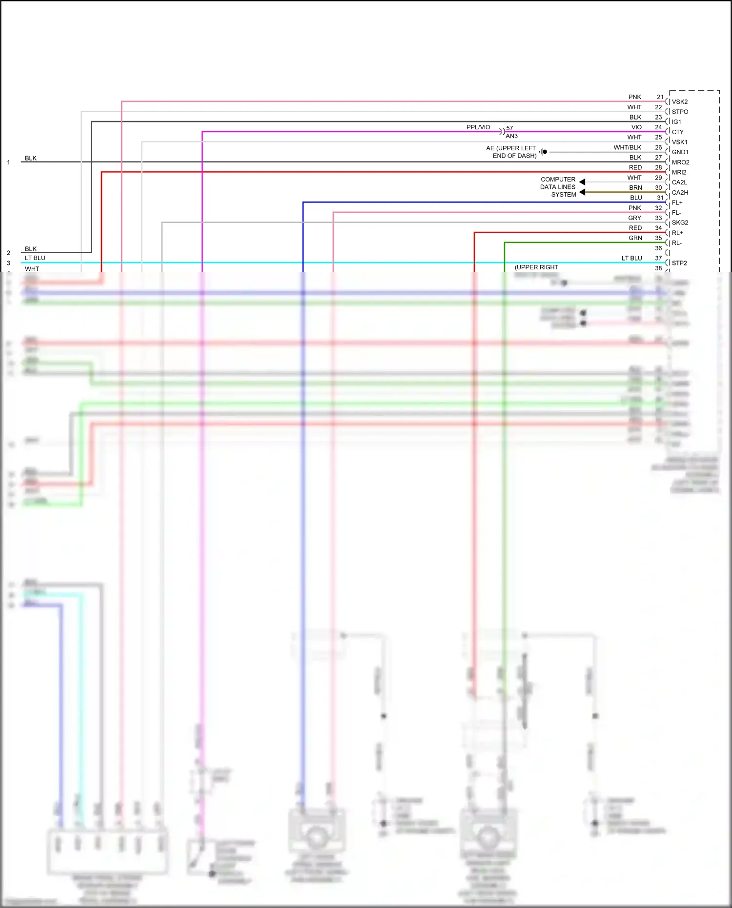 Lexus UX I (2018-2024) computer data lines system wiring diagram  (81 of 104)