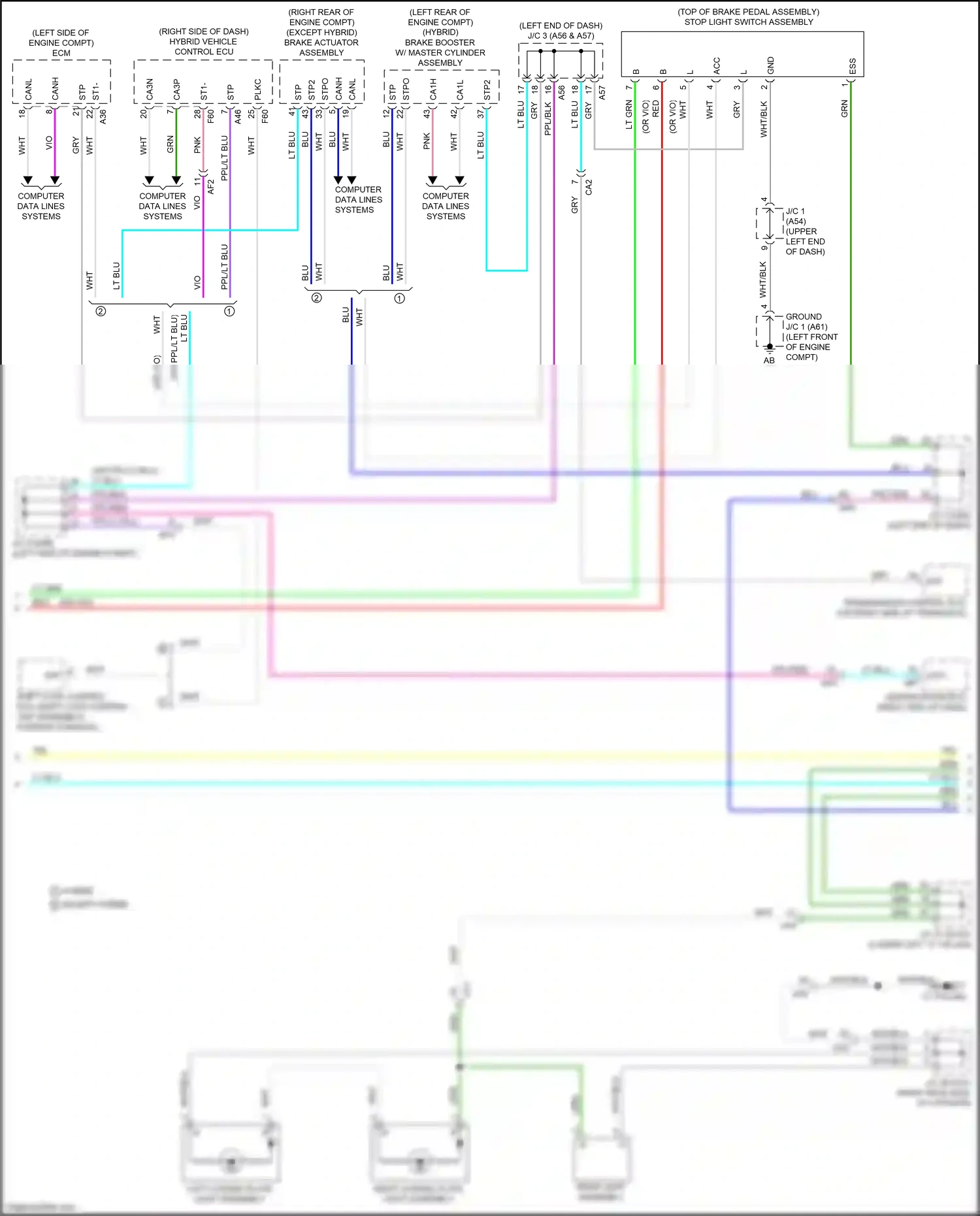 Lexus UX I (2018-2024) computer data lines systems wiring diagram  (1 of 2)