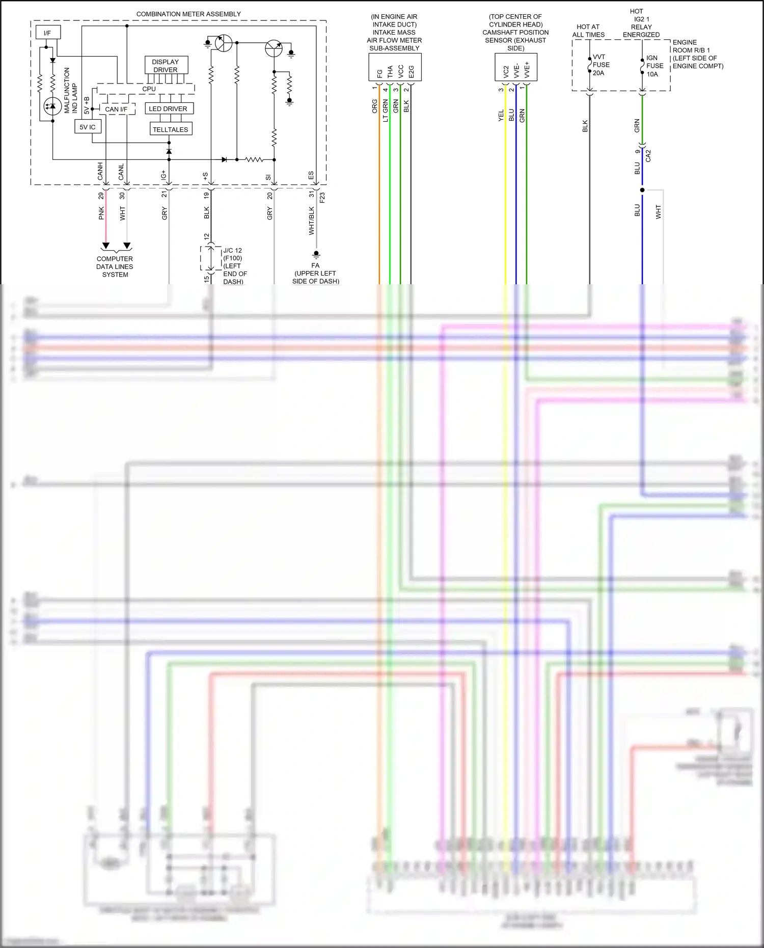 Lexus UX I (2018-2024) engine coolant temperature sensor wiring diagram  (3 of 4)